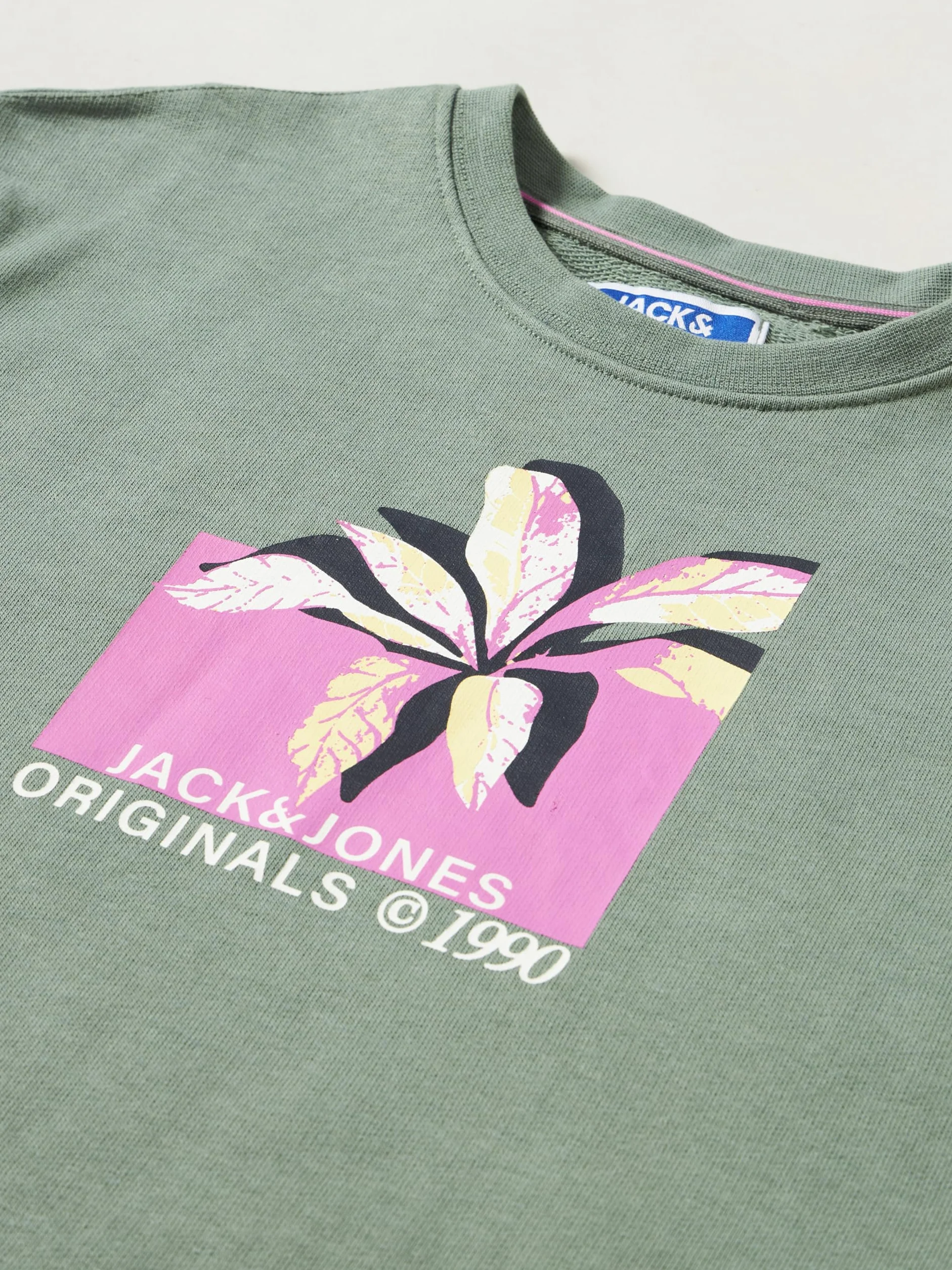 JACK & JONES Bluza sportowa Chłopcy Jortampa Branding Sweat Crew Neck Mni