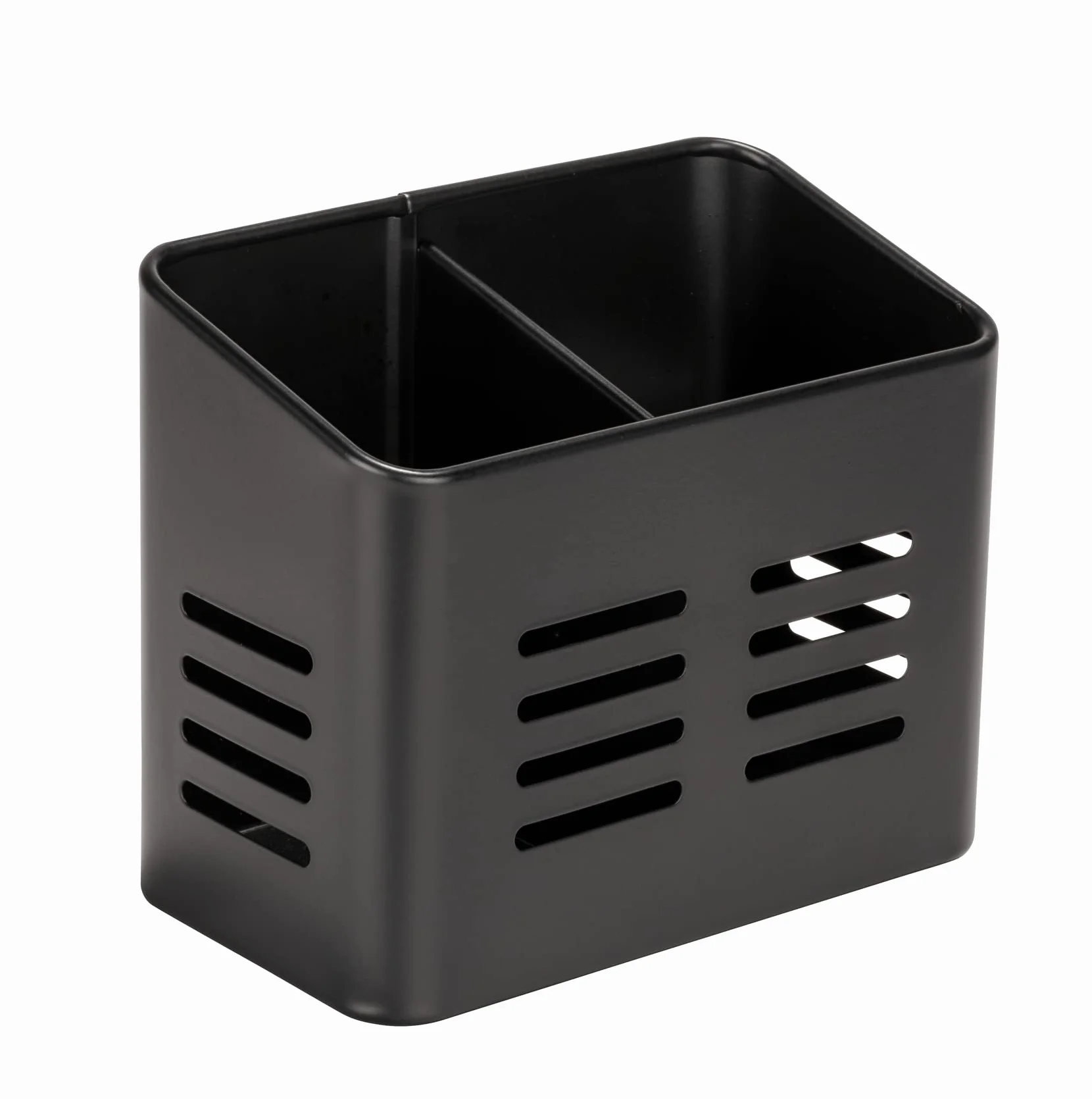 Wenko Baco 55024100 Pojemnik na Sztućce, Czarny, 16 x 13 x 9 cm