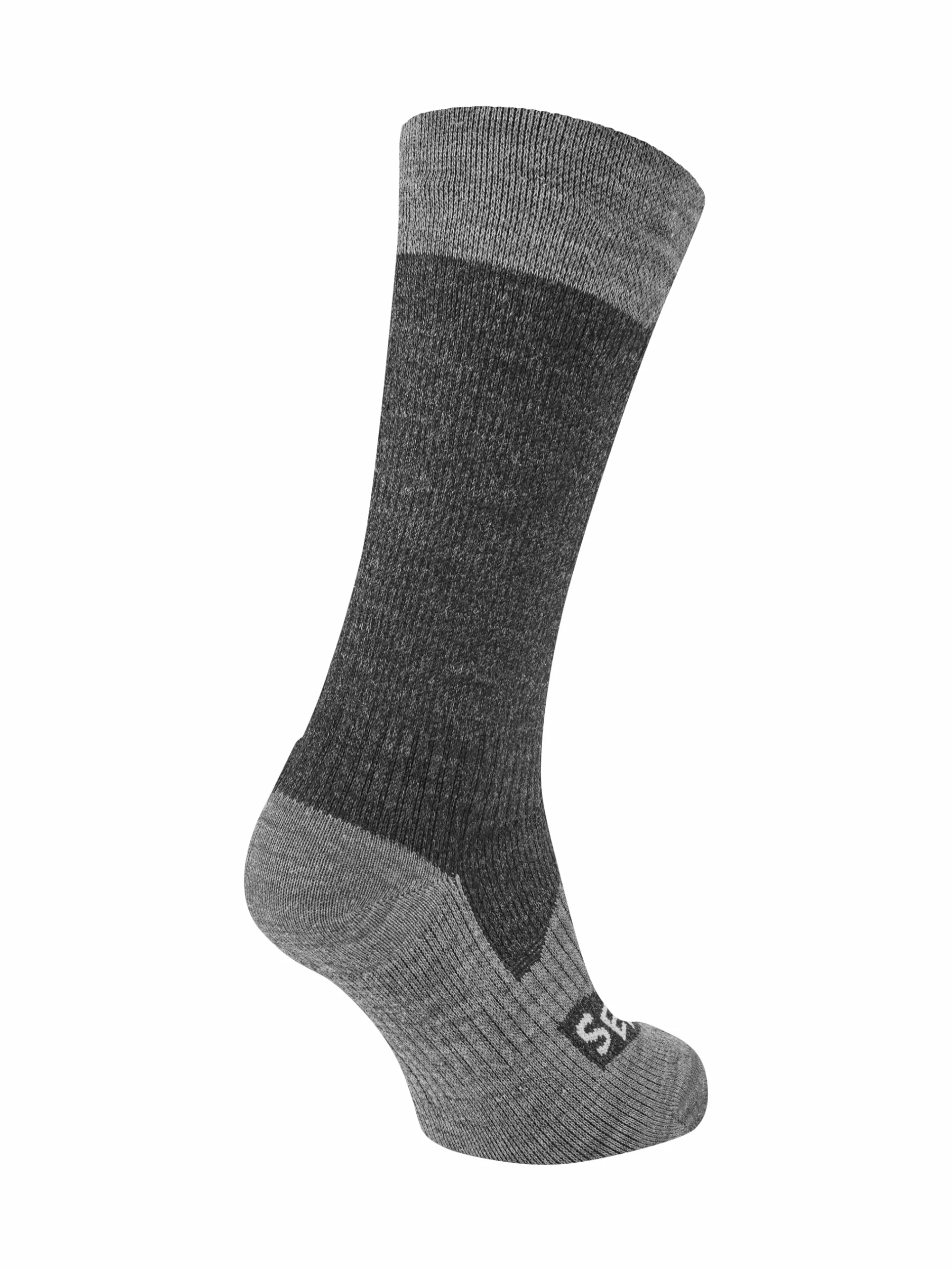 SEALSKINZ Raynham Wodoodporne skarpety średniej długości, uniseks, na każdą pogodę, czarny/szary marmur, rozmiar M