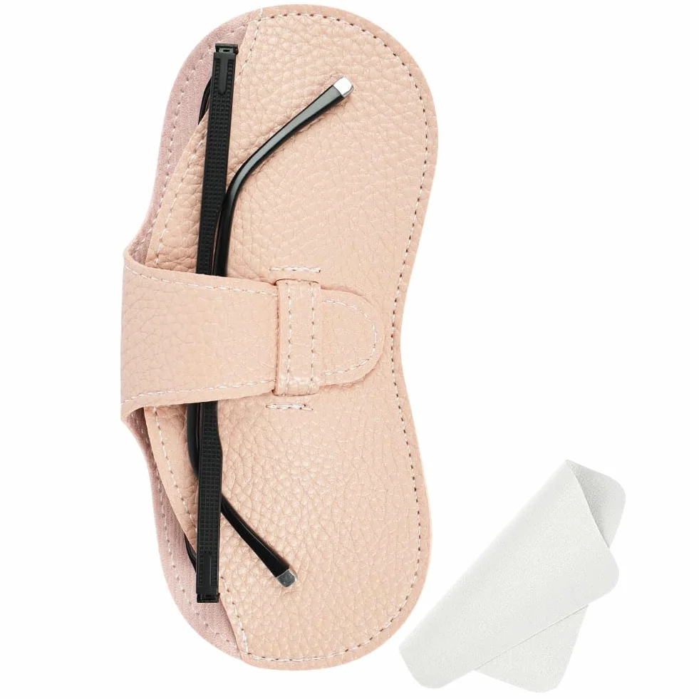 Skórzane etui na okulary przeciwsłoneczne, miękkie skórzane etui na okulary, przenośne wąskie etui na okulary PU, pokrowiec na okulary, lekkie torby do przechowywania okularów dla kobiet