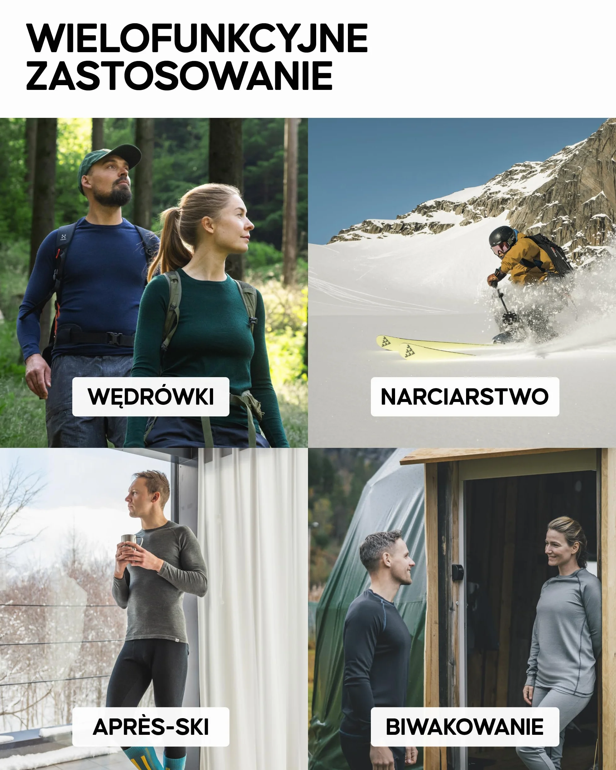 DANISH ENDURANCE Męskie Spodnie Termoaktywne Merino, Długie Legginsy Termiczne dla Mężczyzn, Kalesony Termoaktywne, z Rozporkiem lub Bez