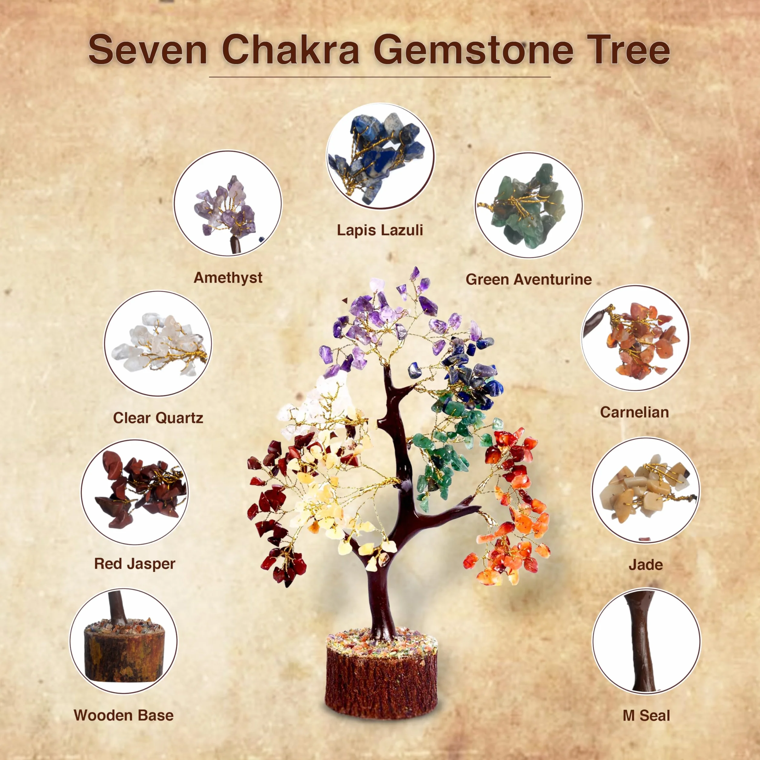 Wonder Care Naturalne kryształowe bonsai Reiki siedem czakr Feng Shui dekoracja domu