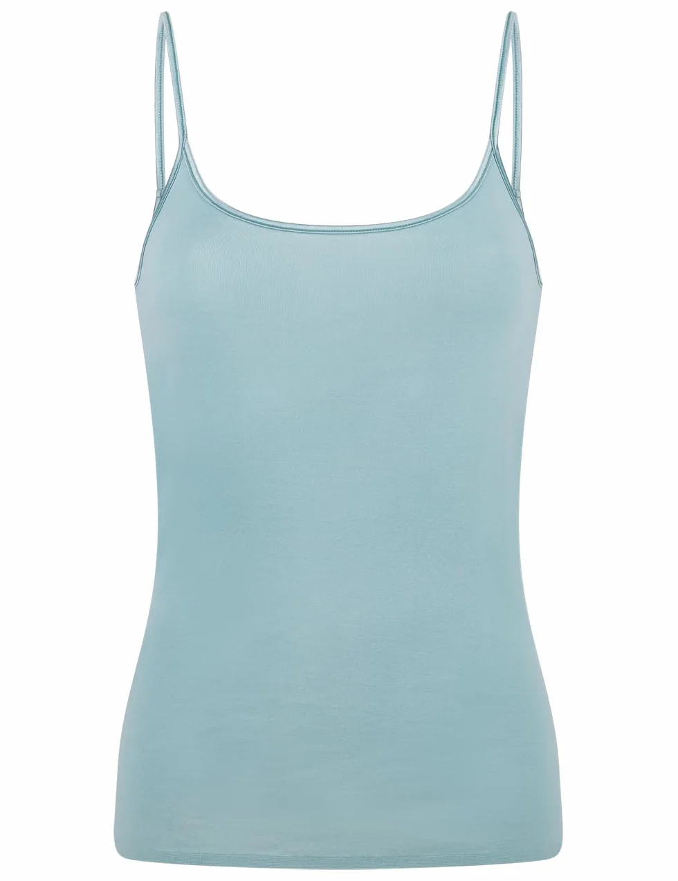 Schiesser Damski podkoszulek typu spaghetti - Luxury Cotton, Mineral_181511, 42