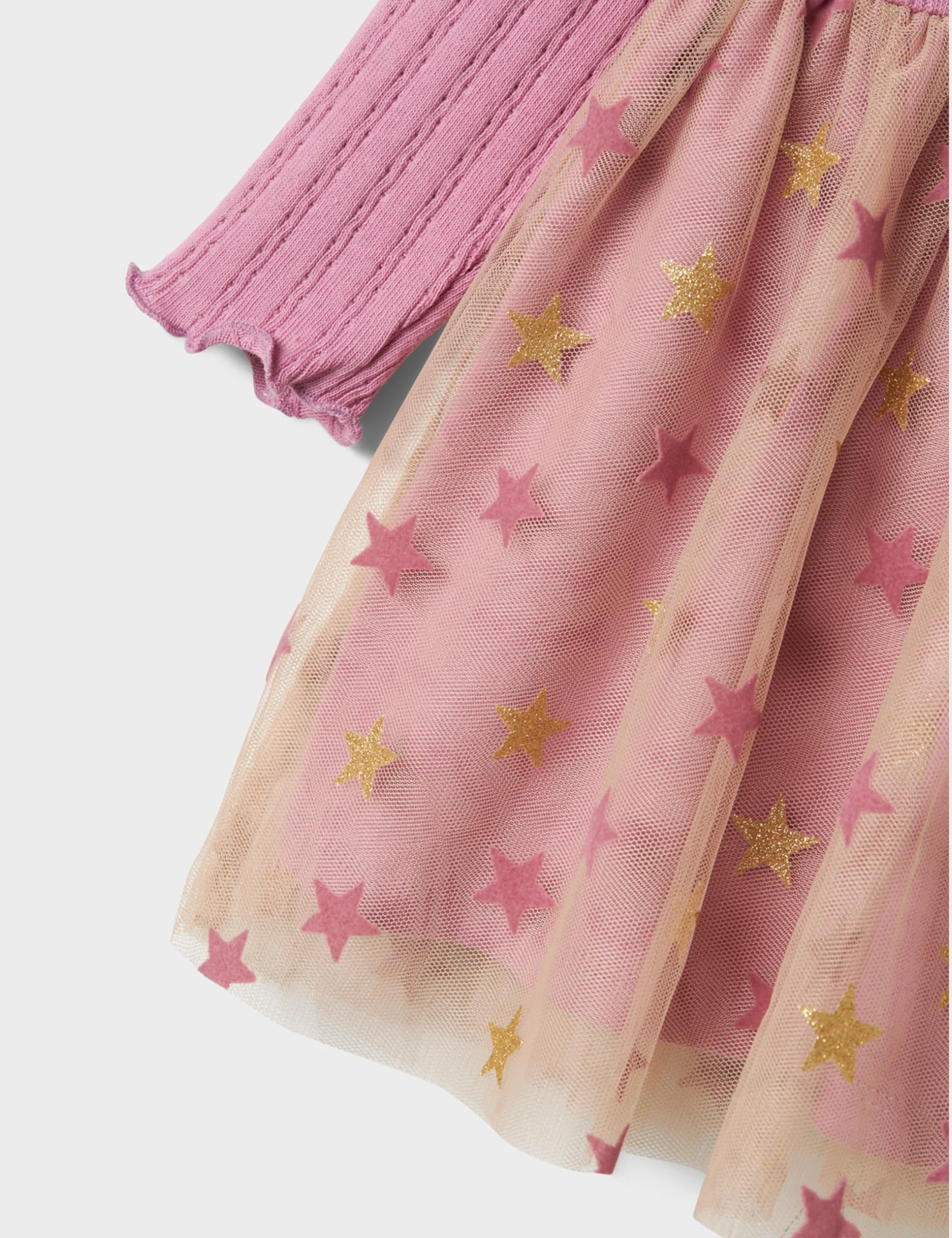 NAME IT Sukienka dla dziewczynki Nbfrinnas Ls Dress, Rosa, 62 cm