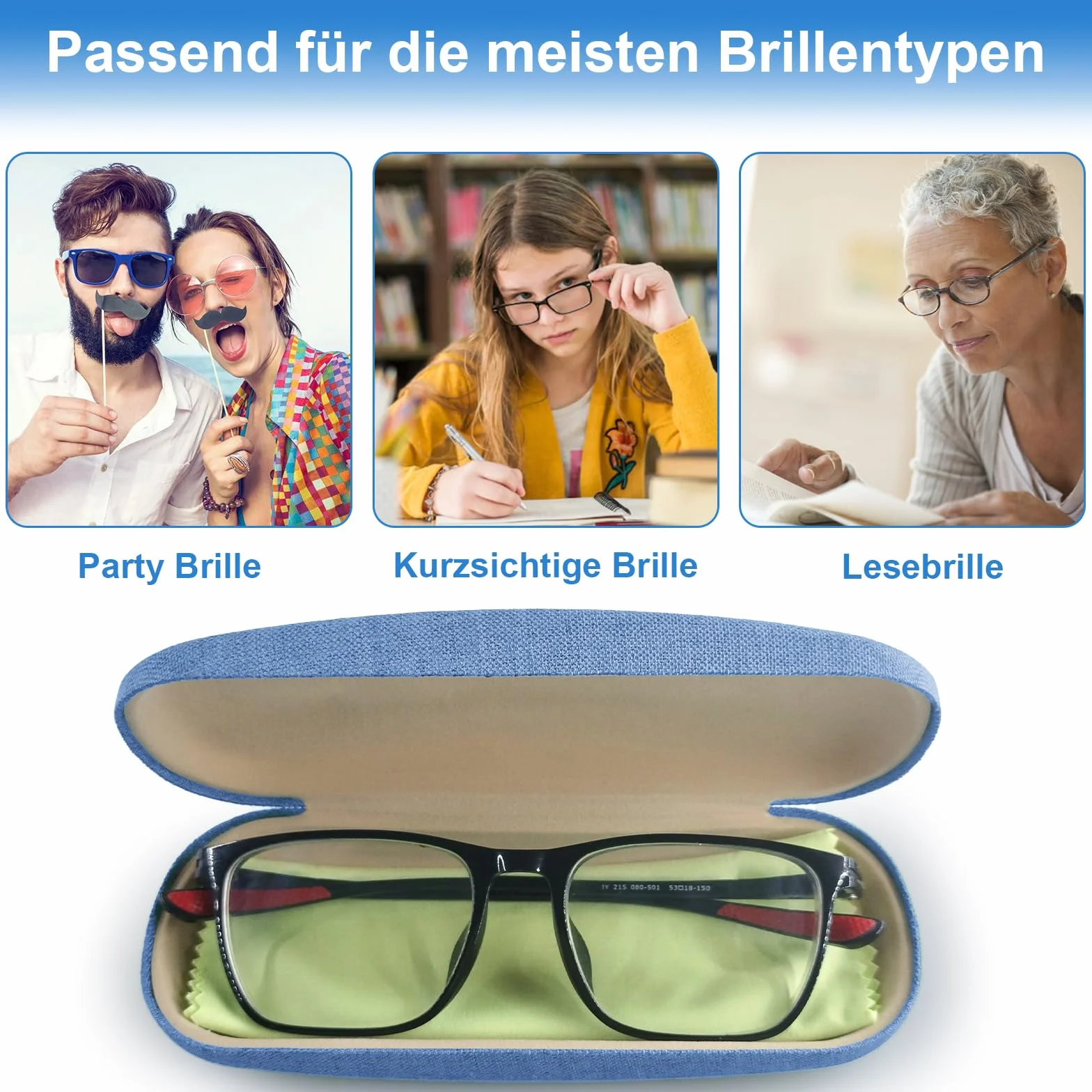 HIQU and HIST 2 etui na okulary, odporne na zarysowania, ze skóry PU, twarde etui ze ściereczką do czyszczenia, przenośna kieszeń na okulary, dla kobiet, mężczyzn, dzieci, na okulary przeciwsłoneczne,