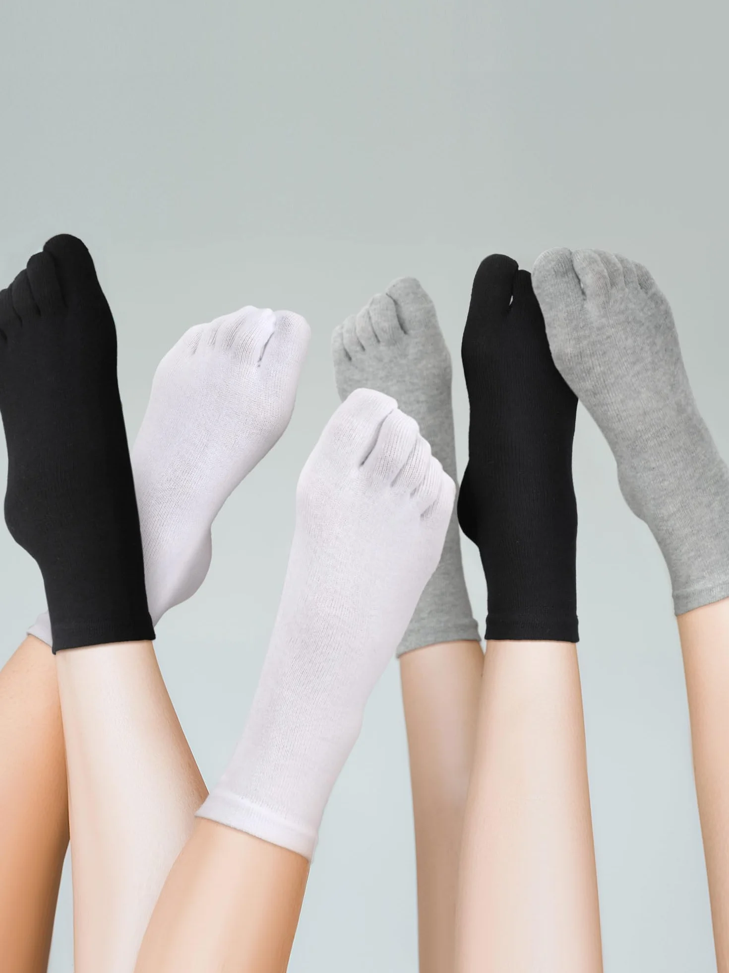 Bencailor 6 Paar Fünf Zehensocken Baumwollsocken für Damen Herren