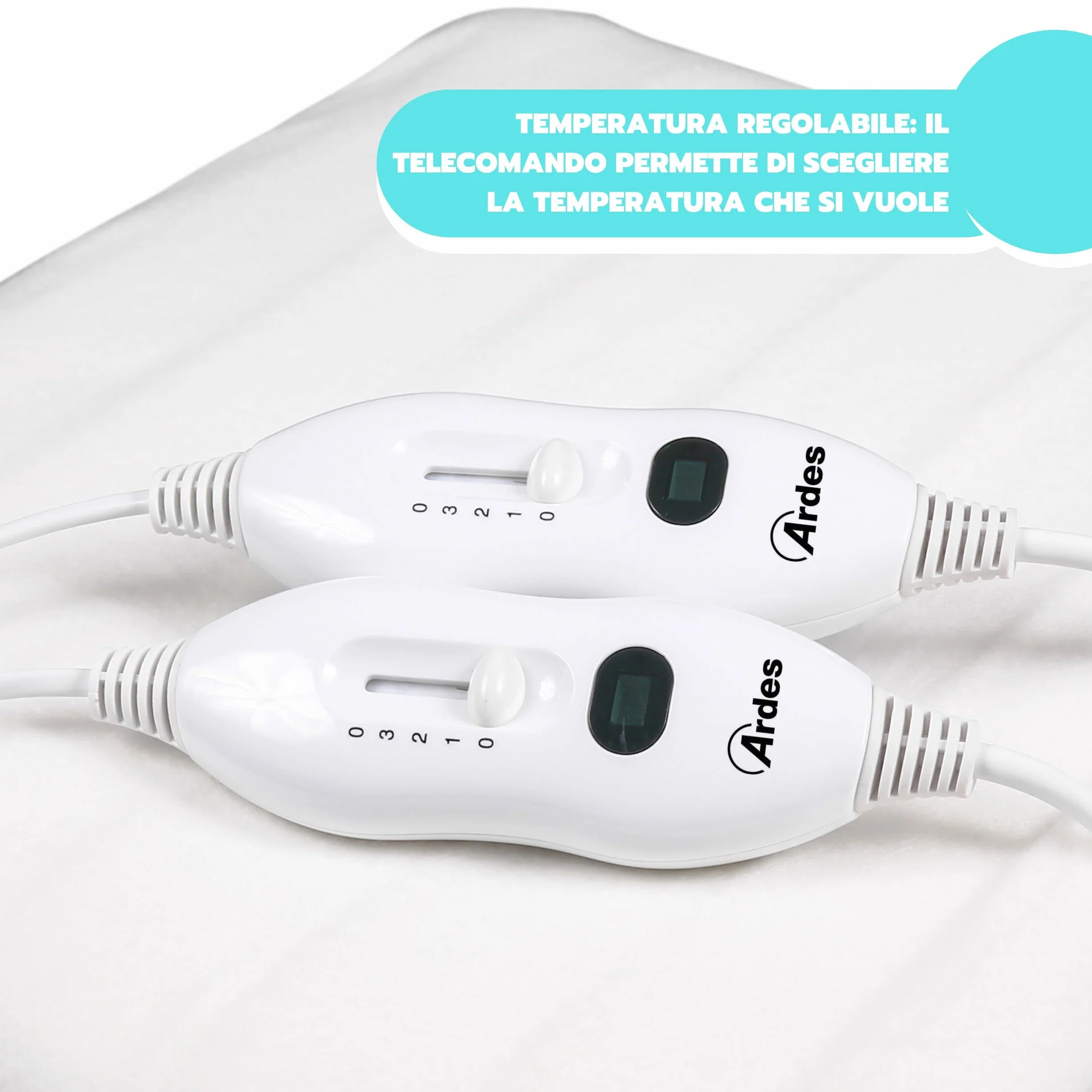 ARDES AR4U140A Elektryczny Podgrzewacz Dwuosobowy 2X60W 2 Strefy Podgrzewane Termokoc Poliester