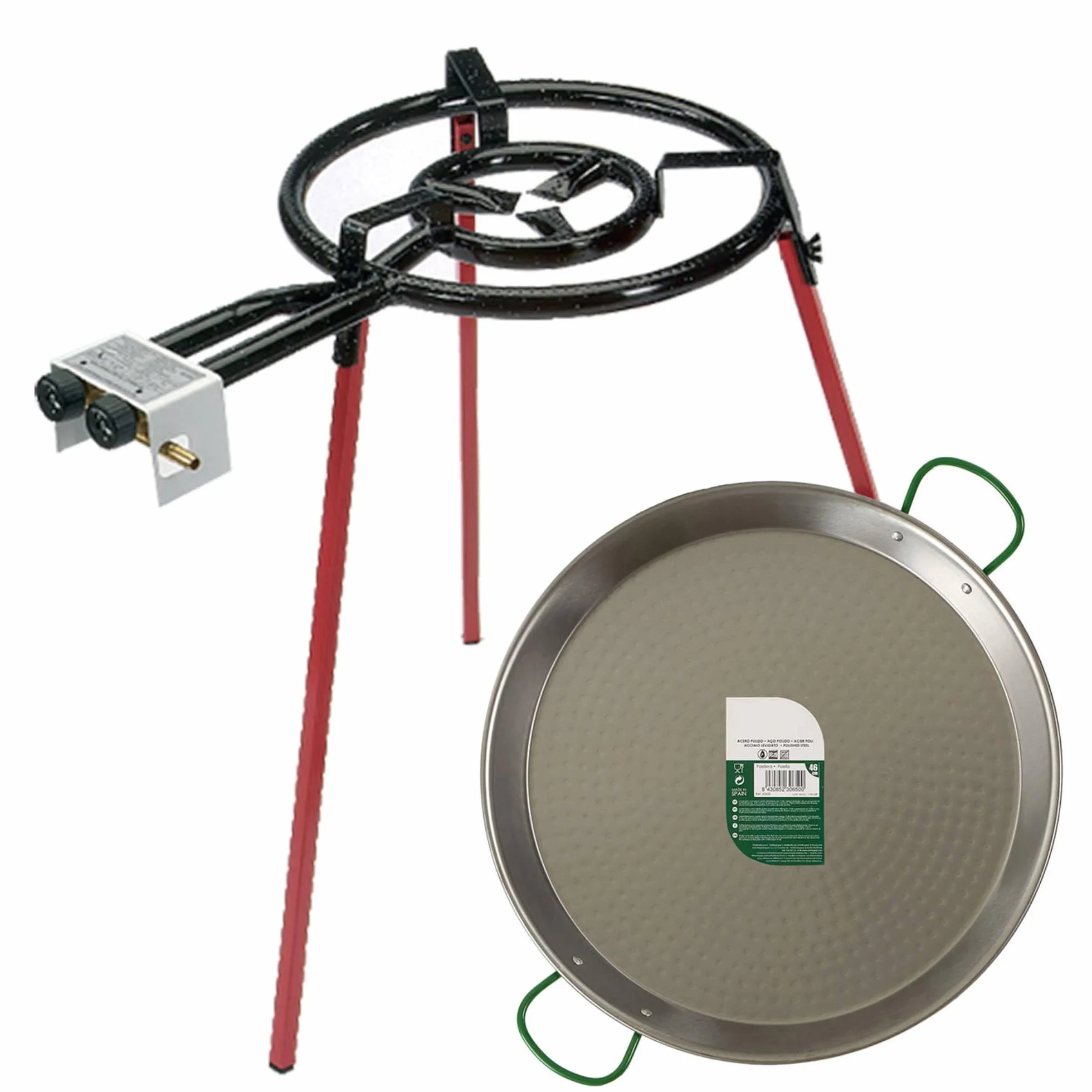 Zestaw do paelli polerowany 46cm palnik 400mm kolekcja LA DEHESA