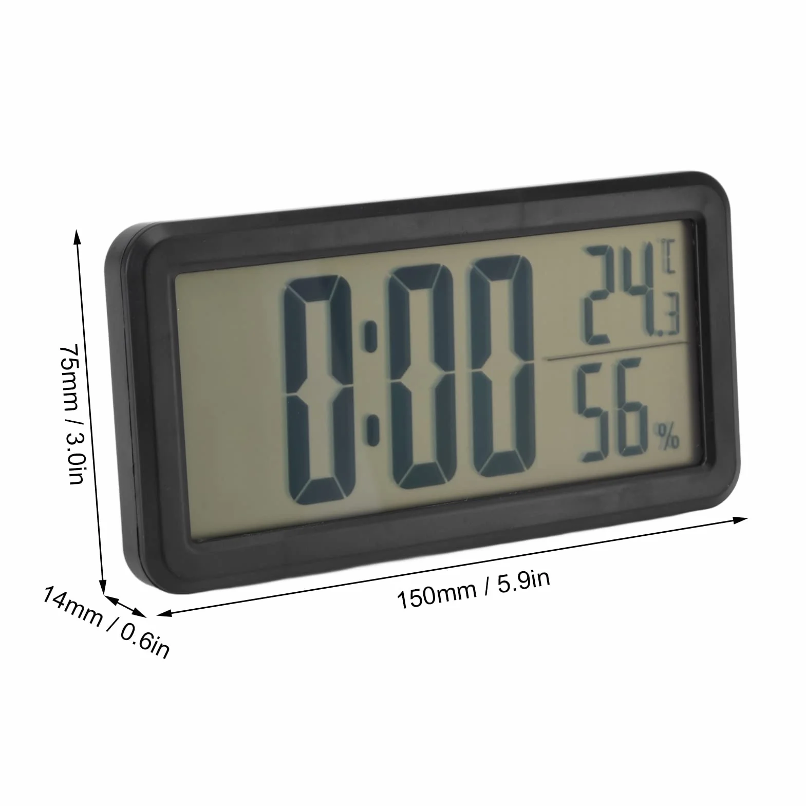 Cyfrowy Budzik do Sypialni, Przenośne Mini Zegary Elektroniczne LCD z Czujnikiem Temperatury i Wilgotności, Naścienny lub Stojący Budzik na Baterie