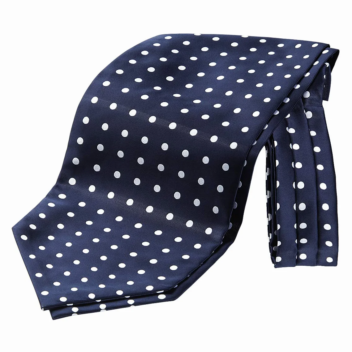 HISDERN Szalik do krawata męski na wesele Ascot krawat w kropki elegancka chusta biznesowa