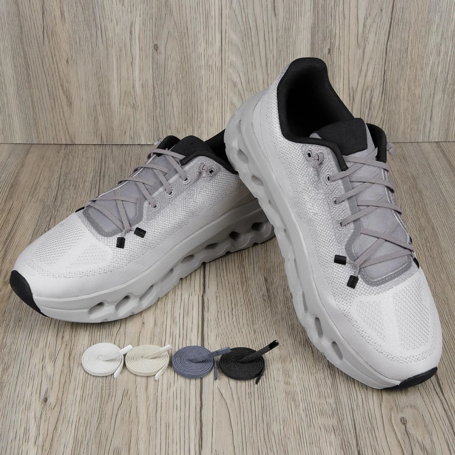 Endoto Sznurówki do On Cloudtilt sznurowadła Shoe Laces Shoelaces | Płaskie sznurówki 4 mm｜Elastyczne bez wiązania｜Szybkie zakładanie｜100% Nylon