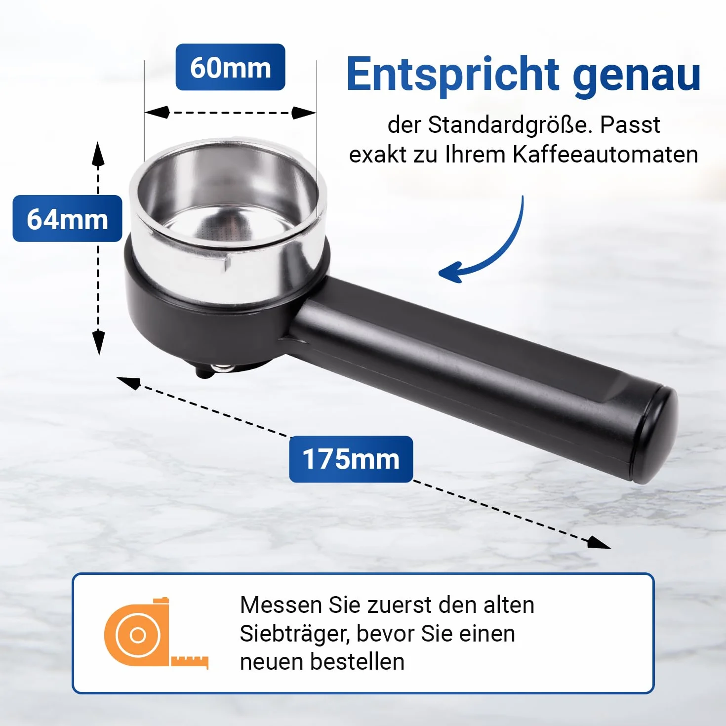 VIOKS Ekspres do kawy sitko 54 mm zamiennik do Philips Saeco CP9064/01 uchwyt na 2 filiżanki