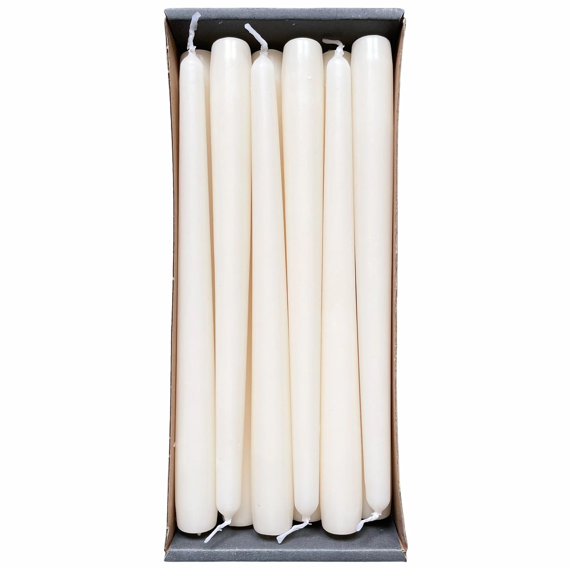 Nordring Świece stożkowe 2,3 x 25 cm kremowe 12 sztuk