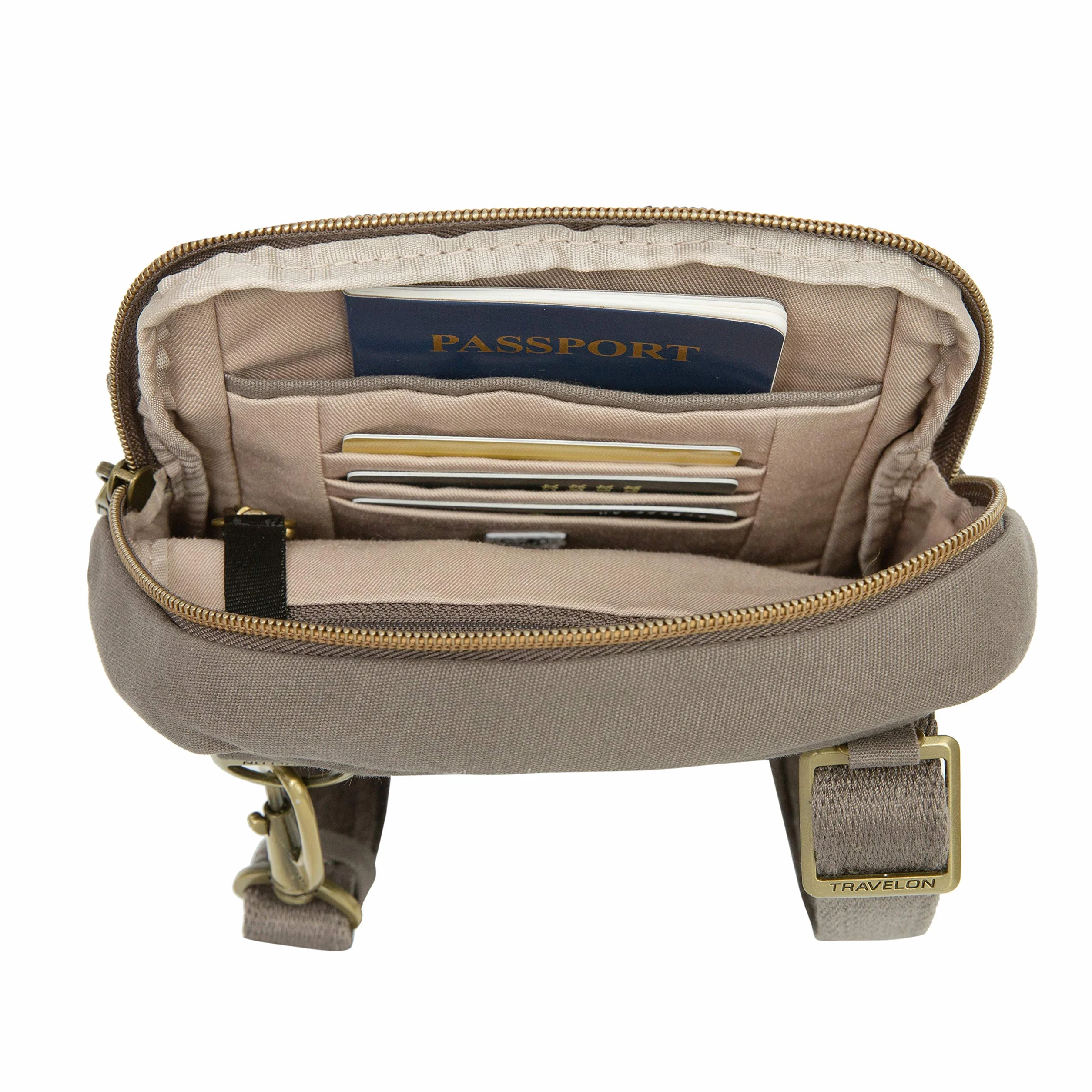 Travelon Torebka podróżna tote Uniseks Travelon Anti-theft Courier Small N/s Slim