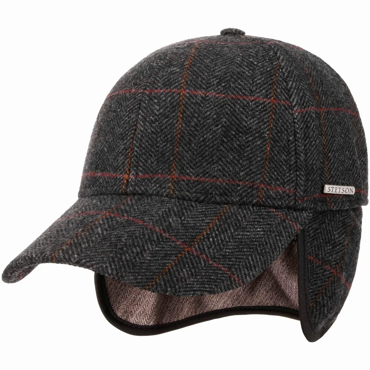 Stetson Czapka z Klapkami na Uszy Kinty WoolMężczyźni - basecap daszkiem zime meska Zamknięte tyłu, daszkiem, nausznikami, podszewką Zima