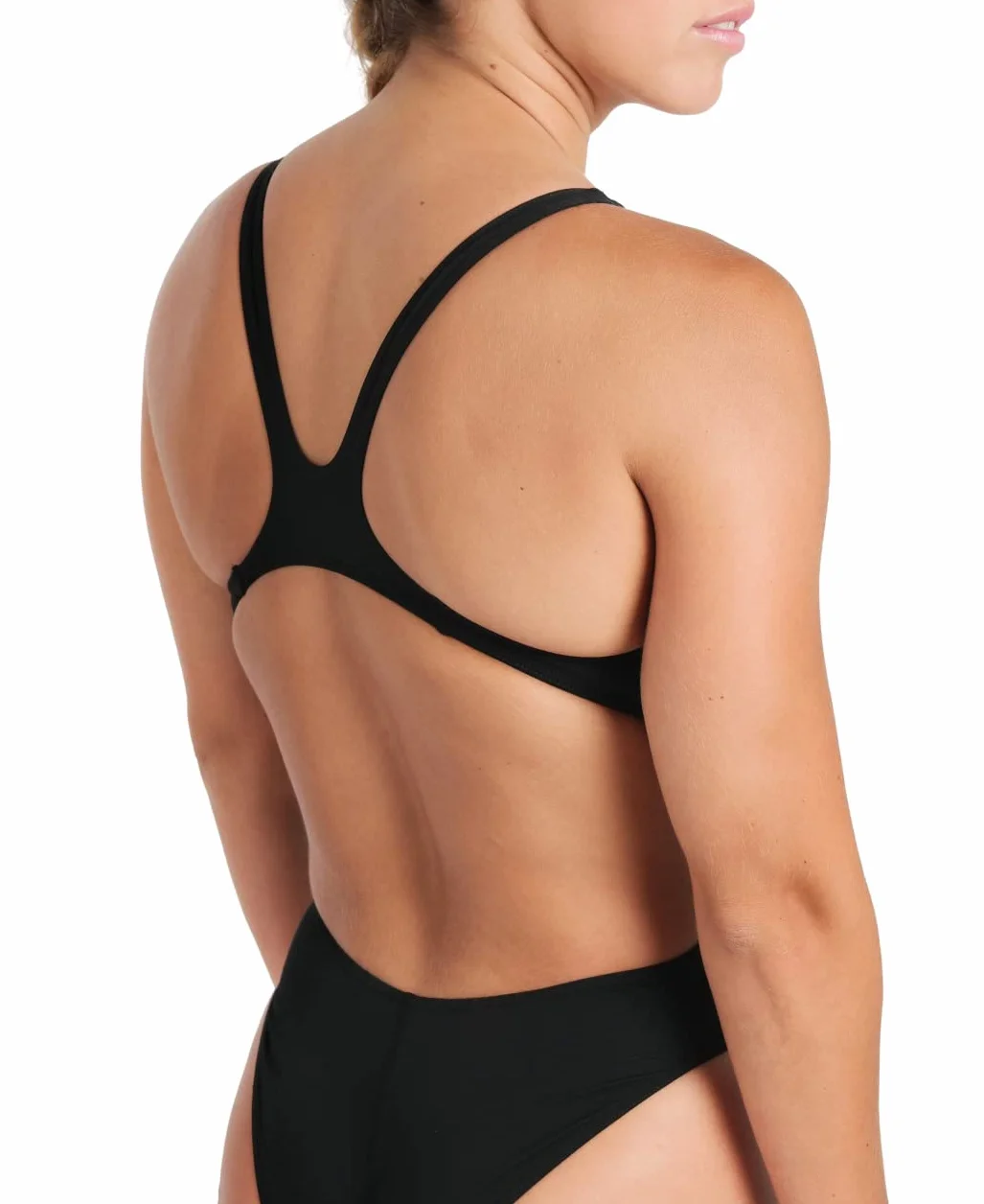 Arena Kobiety Women'S Team Swim Tech Solid 004763-550-30 Strój Kąpielowy, Czarny/Biały, 34