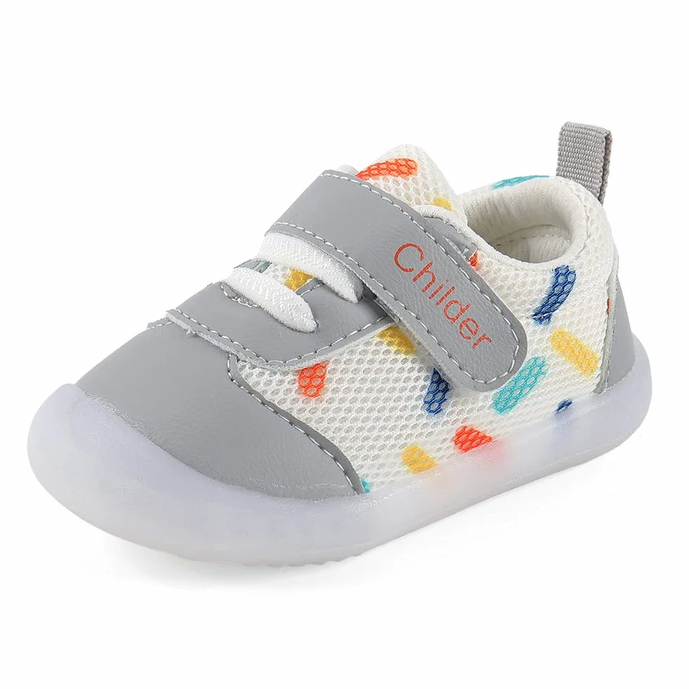 MASOCIO Unisex niemowlęce buty dla chłopców i dziewczynek do nauki chodzenia buty niemowlęce miękkie płaskie gumowe antypoślizgowe