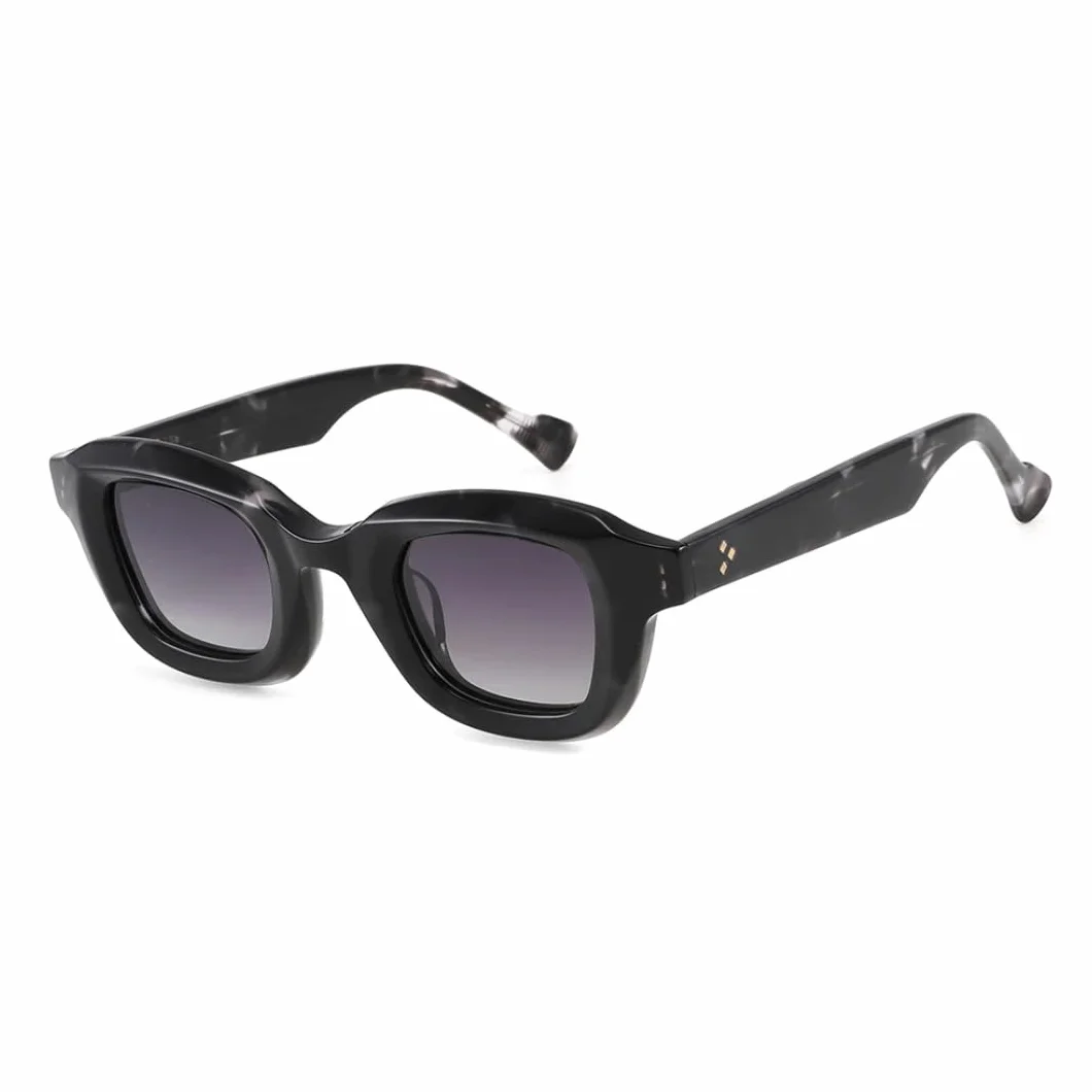 Okulary przeciwsłoneczne vintage z polaryzacją dla mężczyzn i kobiet, oprawki z octanu, modne okulary przeciwsłoneczne retro do jazdy samochodem