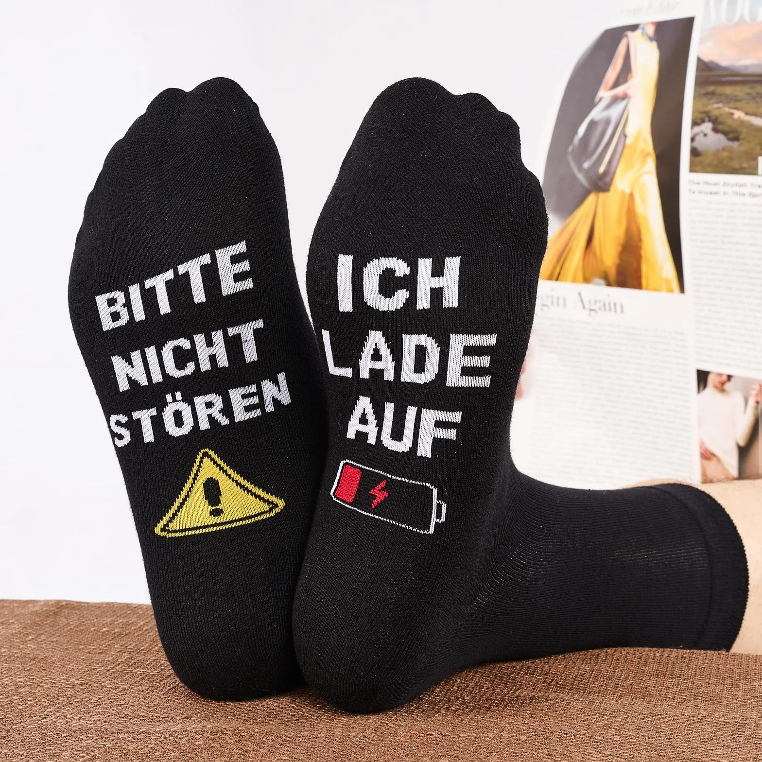 SockWaddles Zabawne Skarpetki Męskie z Napisami – Pomysł na Prezent dla Mężczyzn, Dziadka, Taty, Gracza, Rowerzysty, Miłośnika Kempingu na Boże Narodzenie, Urodziny, Dzień Ojca
