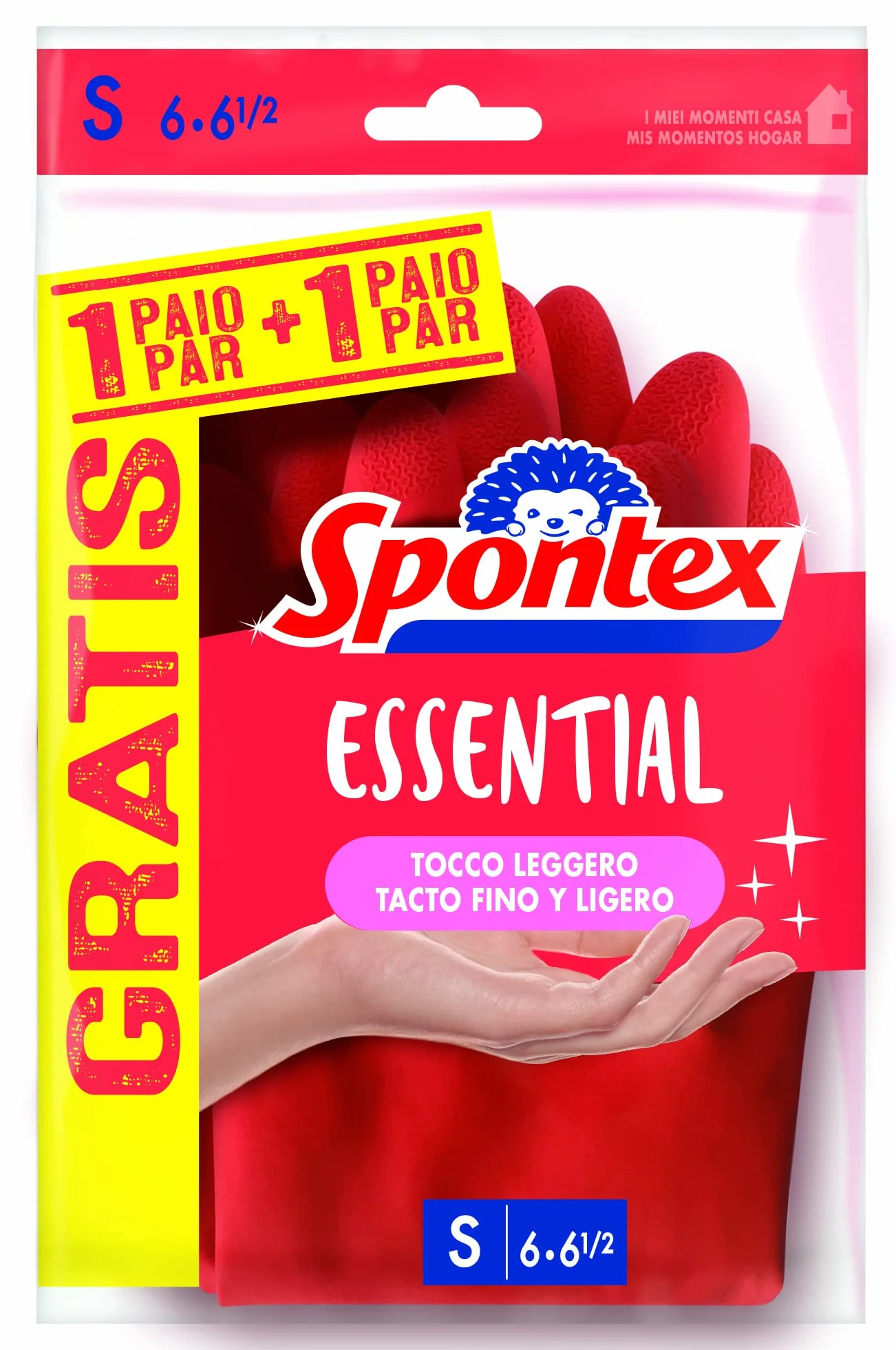 Spontex Essential rękawiczki 1+1 Taglia S -