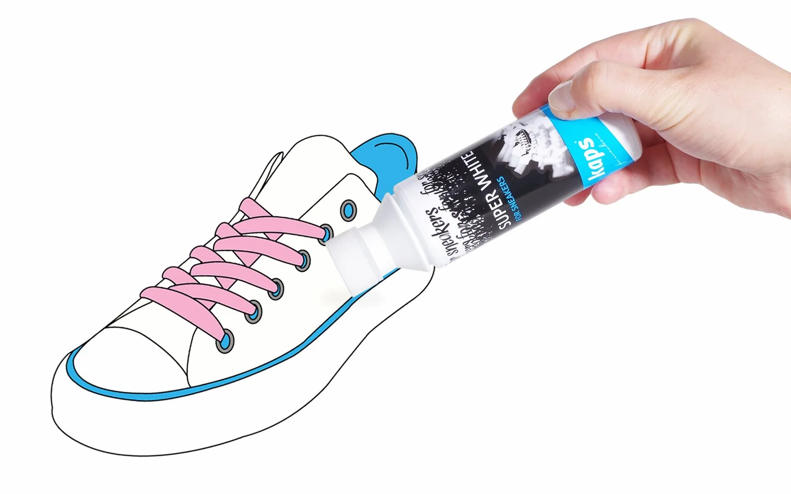 Kaps Super White - Wybielający Preparat, Przywracający Biały Kolor na Sneakersy, Obuwie Codzienne, Skórę i Materiały Tekstylne
