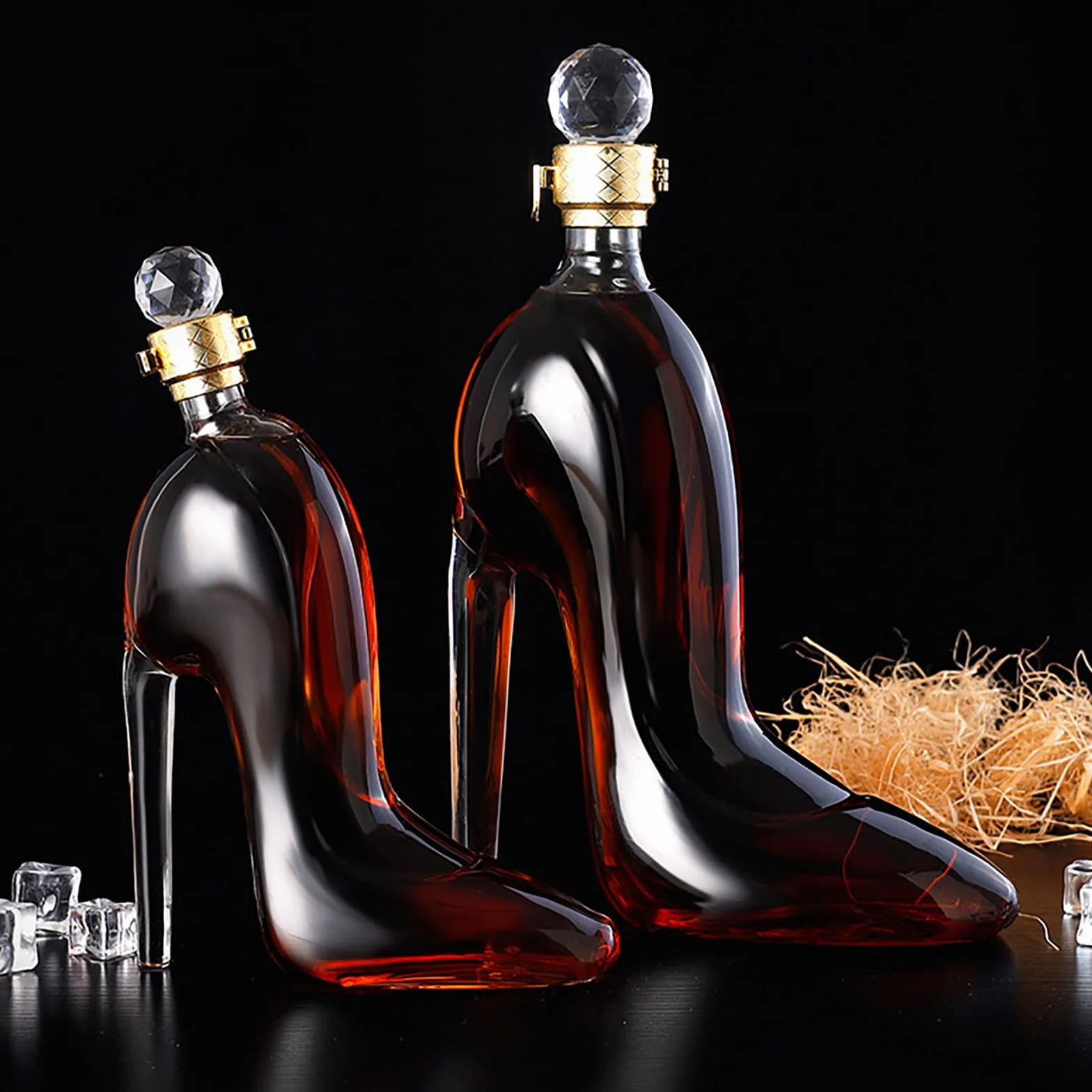 Karafka do czerwonego wina 350 ml 700 ml butelka szklana pogrubiona do whisky