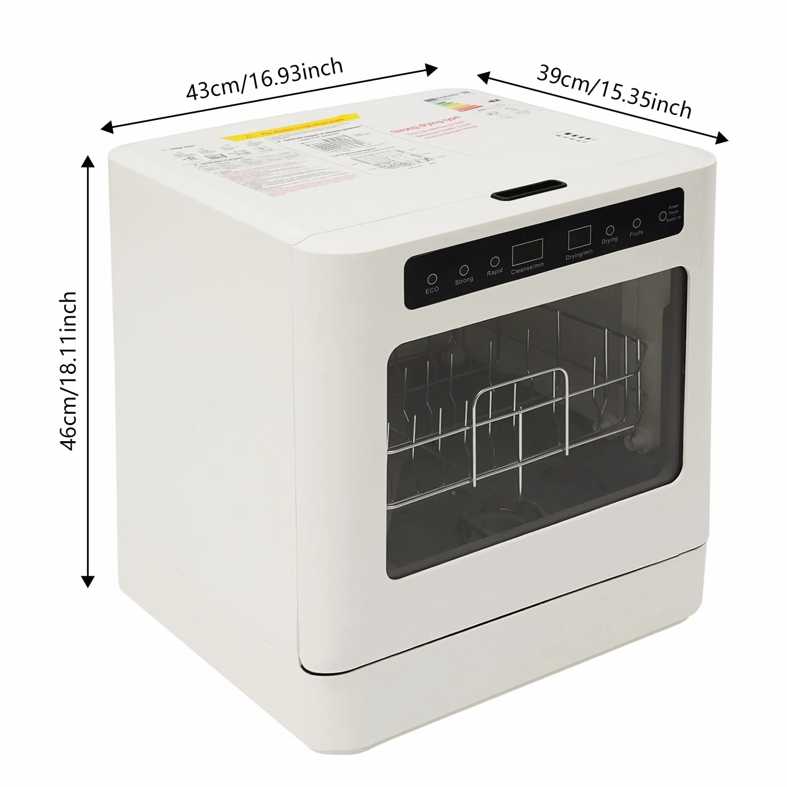 Zmywarka stołowa 800W Wolnostojąca 4 programy 6-8 talerzy