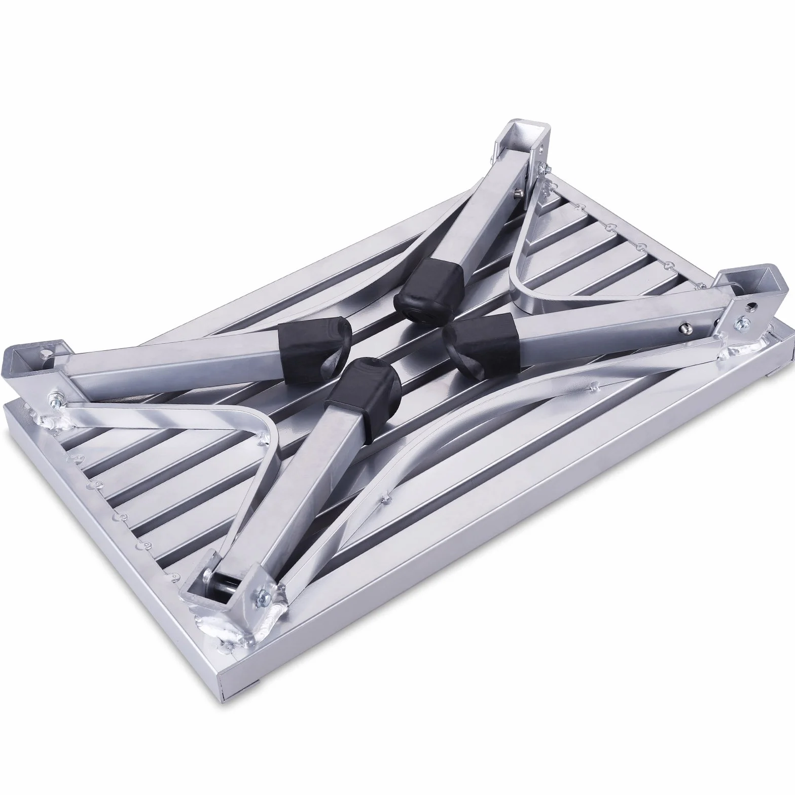 Aluminium Klapptritt Trittleiter 1 Stufe 150 kg HDM 47x30x23cm falter Hocker mit Anti-Rutsch Matte