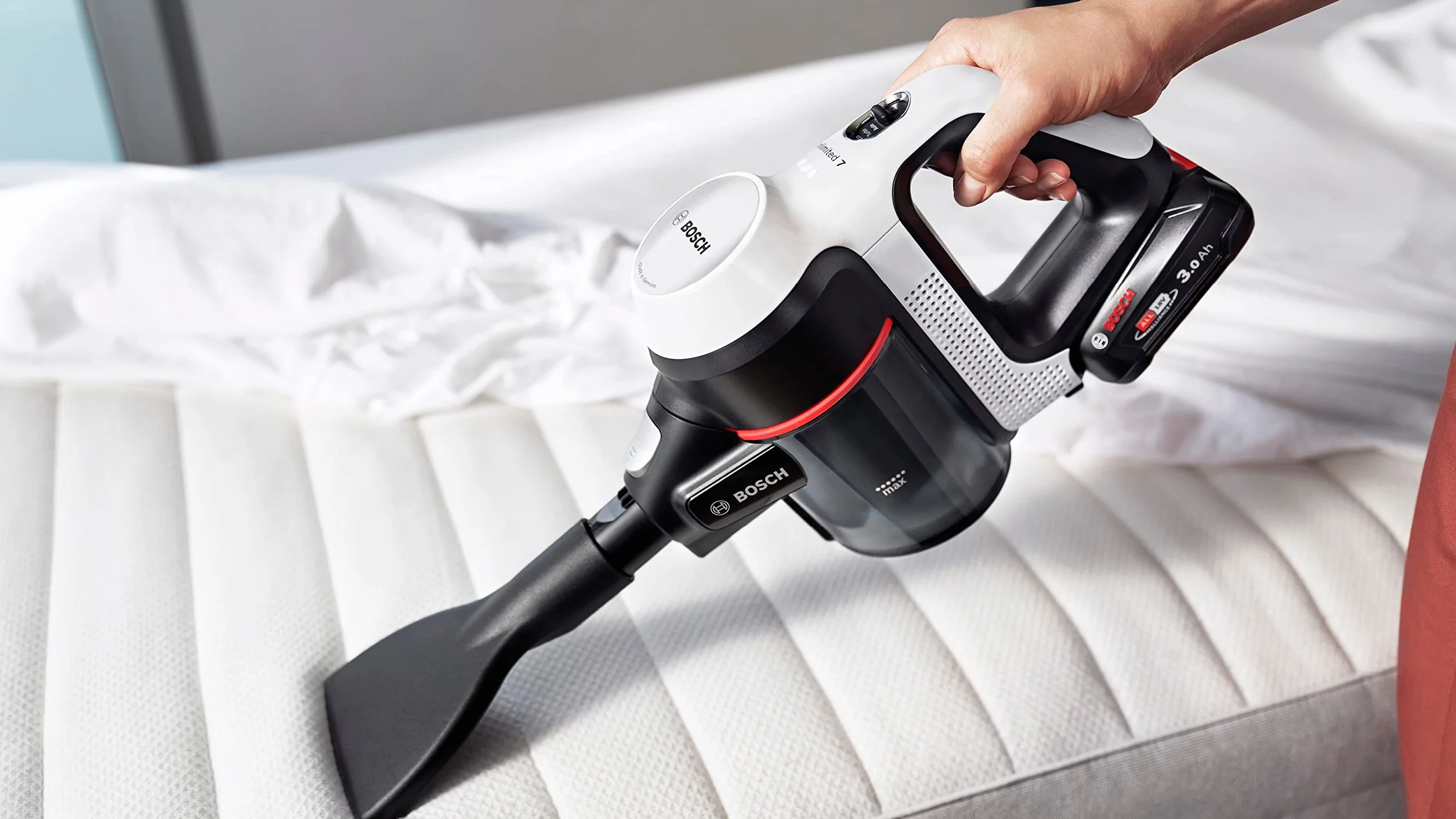 Bosch Electroménager Unlimited 7 Odkurzacz Pionowy Bezprzewodowy, Czarny/Biały, 711 W 18 V