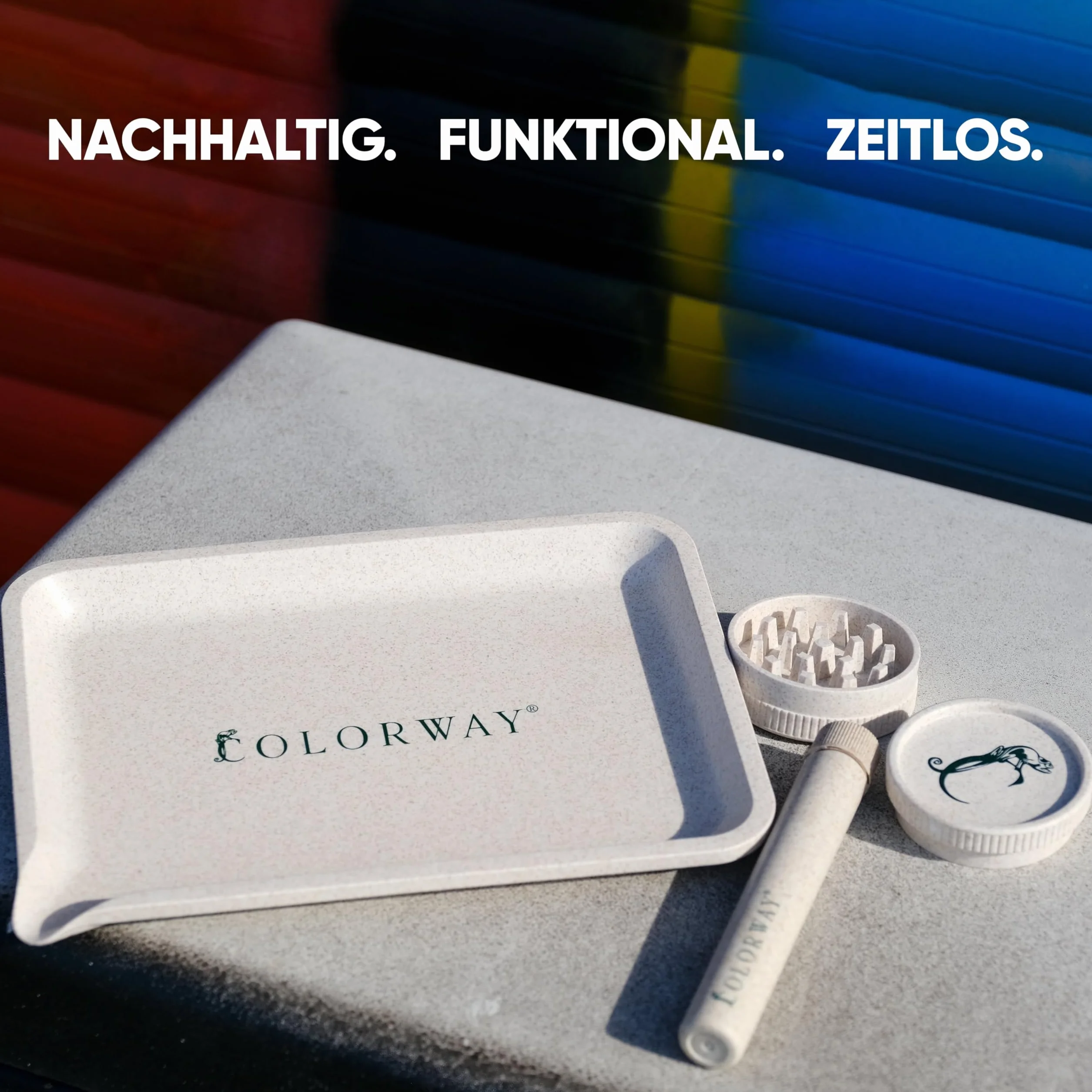 COLORWAY Rolling Tray z włókien roślinnych obrotowa akcesoria do wędzenia ziół