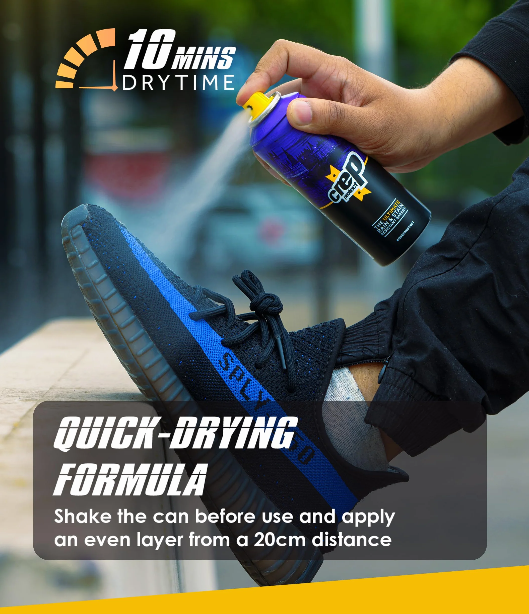 Crep Protect Spray Ochronny do Butów - 200ml Wodoodporna Nanoochrona przed Deszczem i Plamami dla Sneakersów, Skóry, Nubuku, Zamszu i Płótna