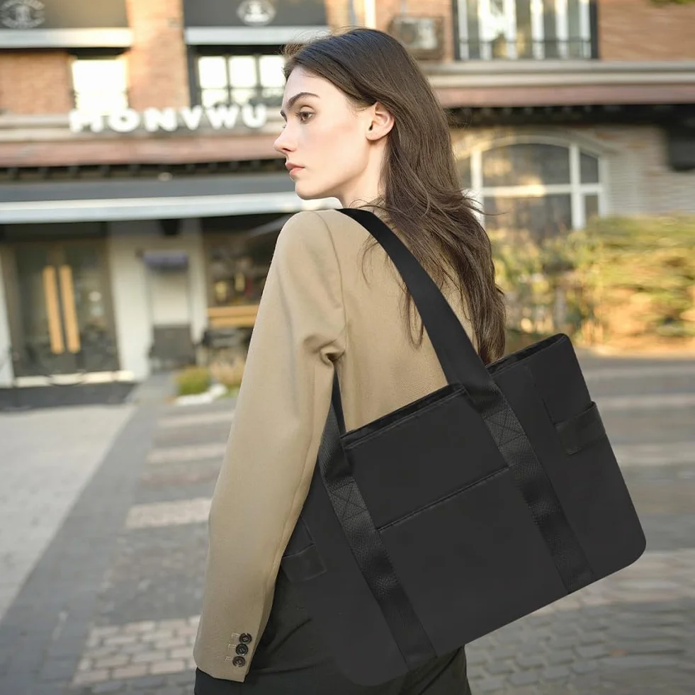 Aucuu Torba Tote, Duża Torba na Ramię, Torba Podróżna Tote z Przegródką na Laptopa, Składana Torebka, Wodoodporne Torby Tote na Laptopa z Zamkiem Błyskawicznym do Podróży, Pracy, Szkoły, Zakupów, #1