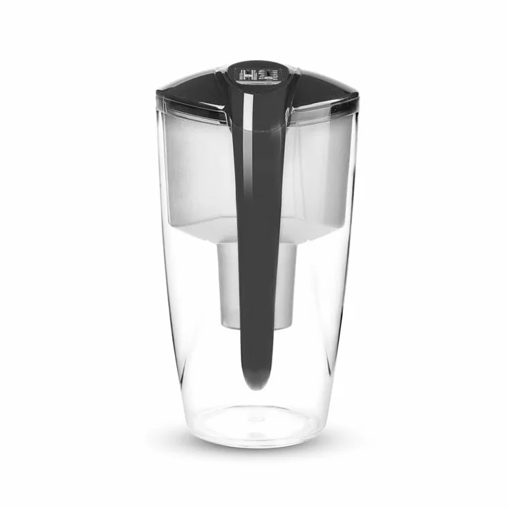 DAFI Zestaw dzbanek filtrujący OMEGA czarny 4 l z manualnym wskaźnikiem i 2 wkładami Unimax - ergonomiczny, BPA free, nowoczesny design, idealny do przygotowywania napojów i gotowania