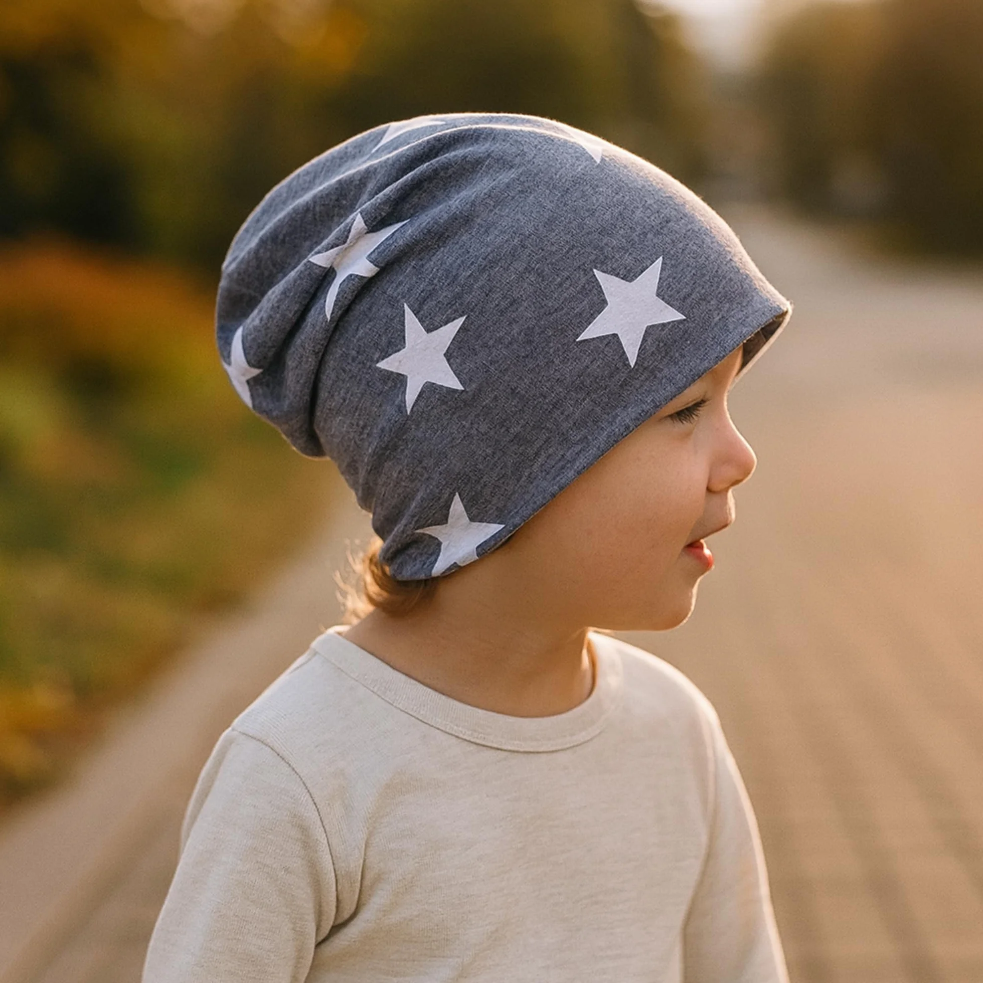 Jersey Slouch Beanie długa czapka unisex gwiazda bawełna dziecko dzieci kobiety mężczyźni