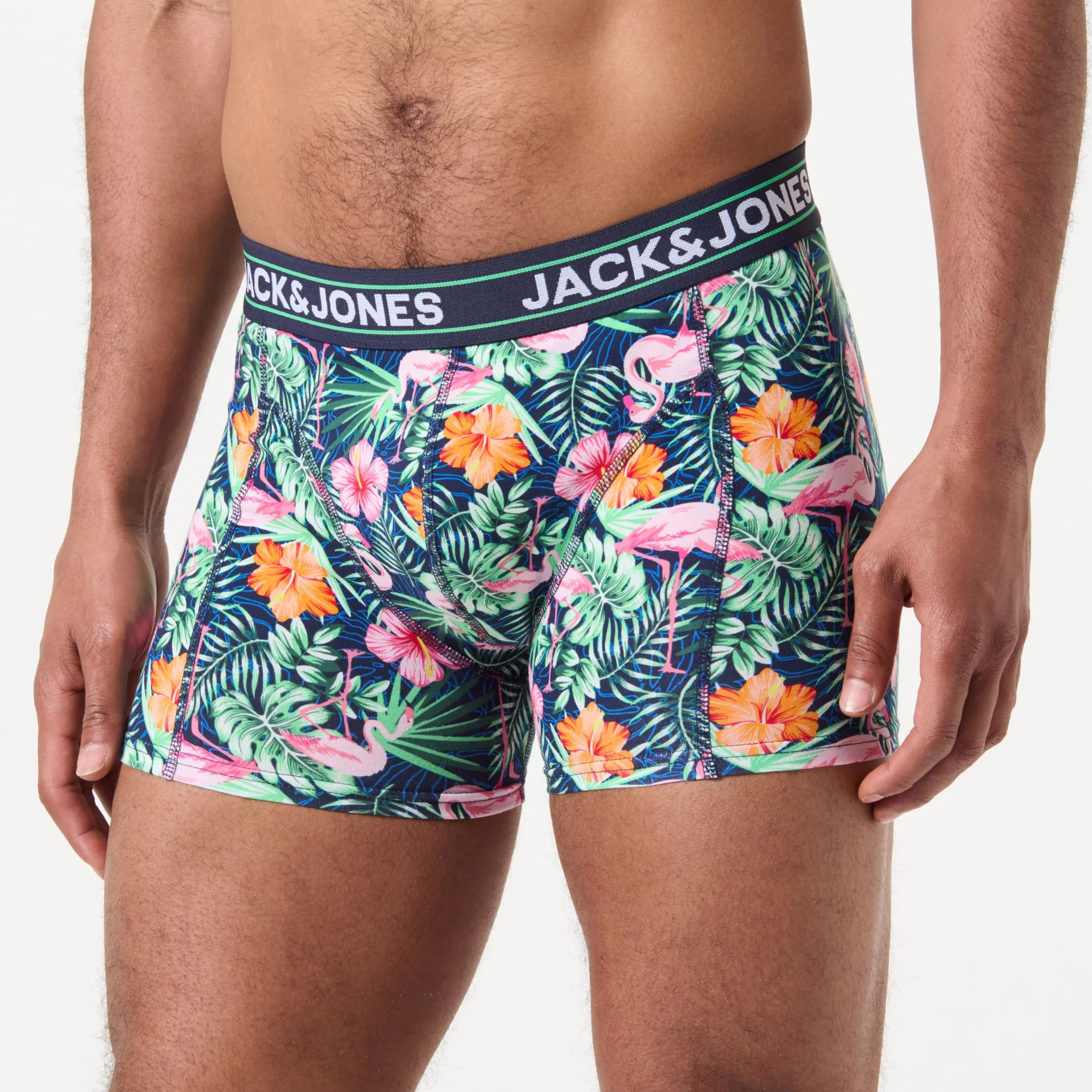 JACK & JONES Bokserki (szorty) Mężczyźni Jacpink Flamingo Trunks 3 Pack Sn