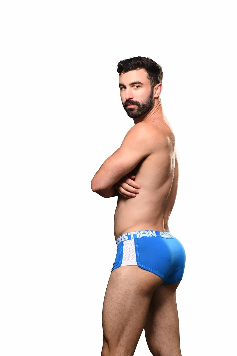 Andrew Christian Bielizna Męska Slow Fashion Boxer w/SHOW-IT® Elect Blue - Niebieski - 1x ROZMIAR S