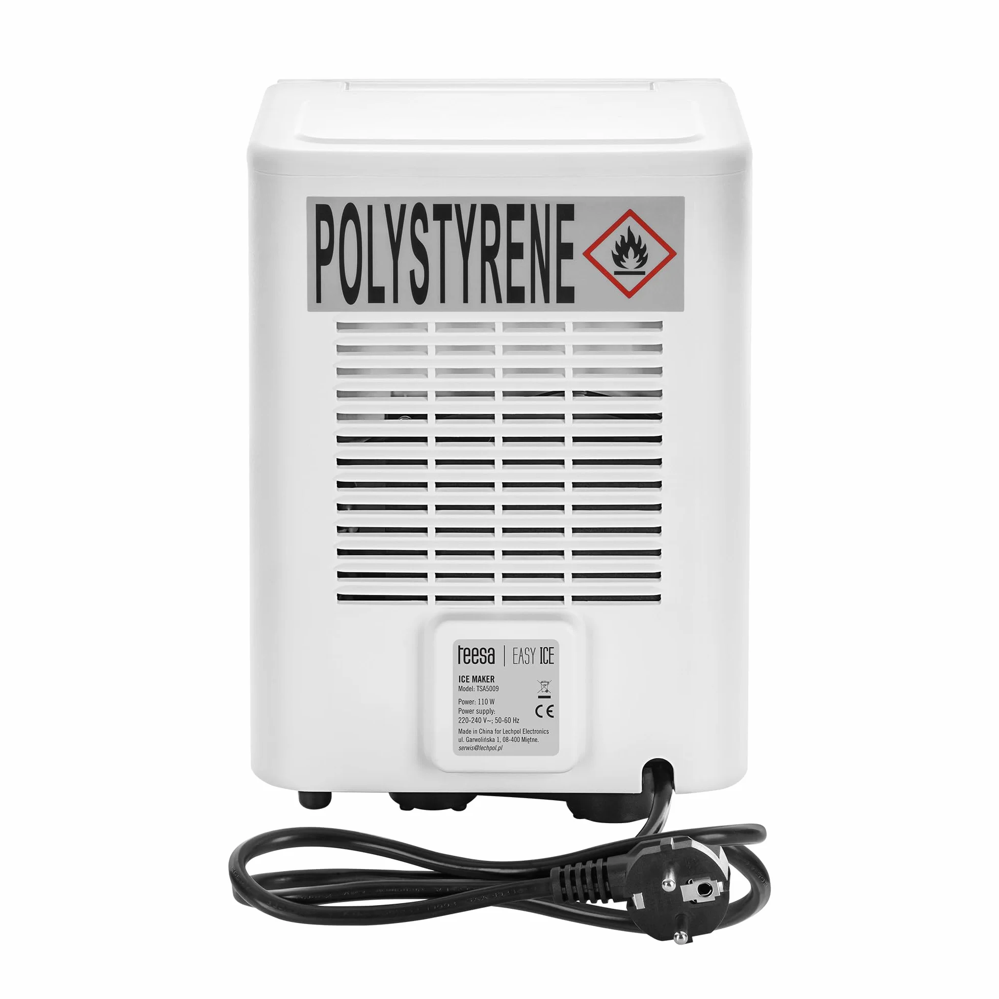 Teesa Kostkarka do Lodu EASY ICE 1L 110W Dwa Rozmiary Kostek 11 kg/24h Autoczyszczenie TSA5009