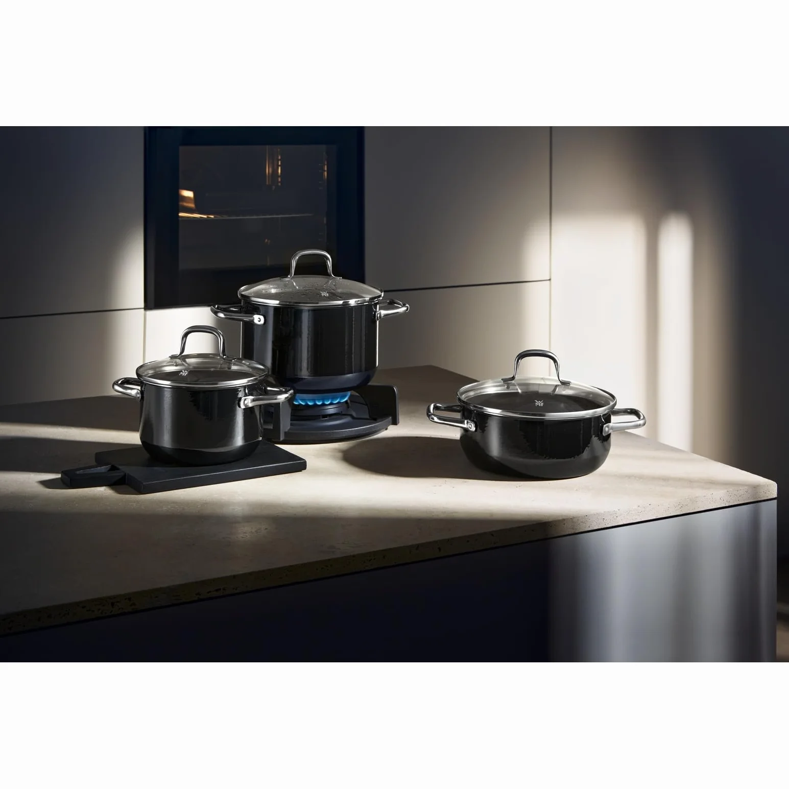 Wmf Fusiontec Essential Zestaw Garnków, Ceramika, Czarny, 3 elementy