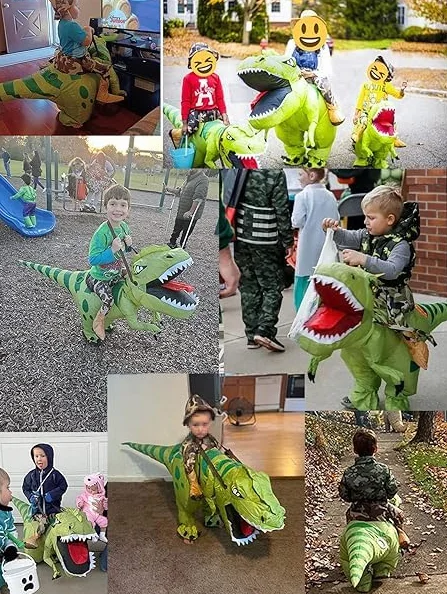 FXICH Nadmuchiwany kostium Dion dla dorosłych dinozaura, kostium dinozaura, kostium karnawałowy, imprezę, dinozaur, kostium dla mężczyzn i kobiet