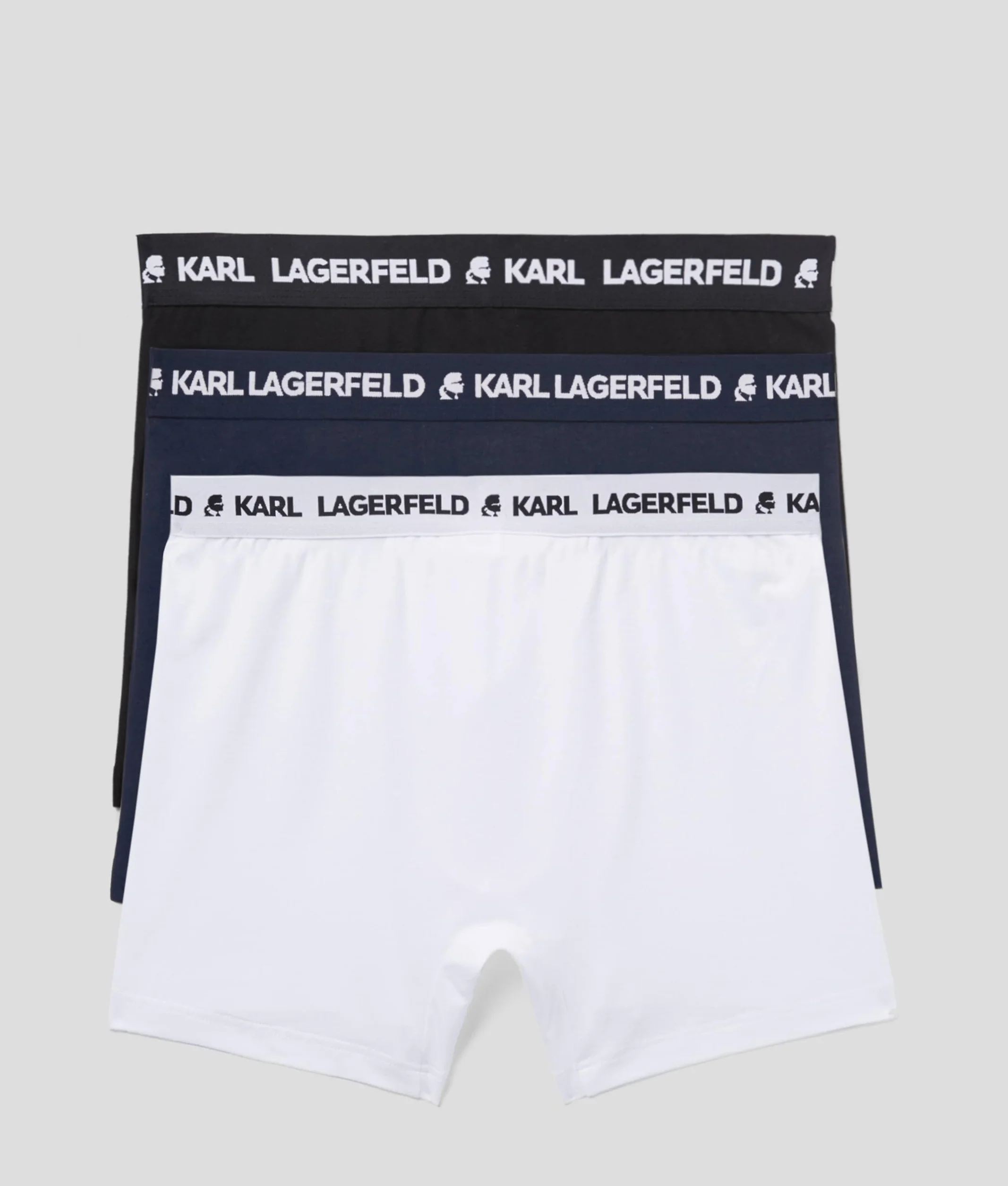 Karl Lagerfeld B.V Men's Karl Lagerfeld zestaw logo (3 sztuki) Trunks, czarny/biały/granatowy, M, czarny/biały/granatowy, M
