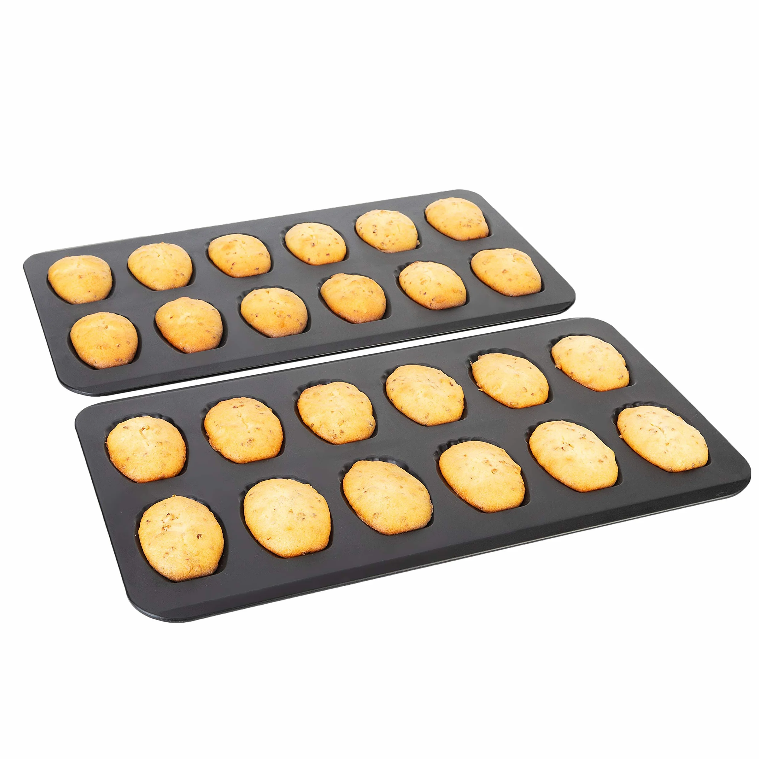 2 sztuki nieprzywierającej patelni Madeleine, 12 filiżanek wytrzymały kształt muszli forma do pieczenia ciasta.