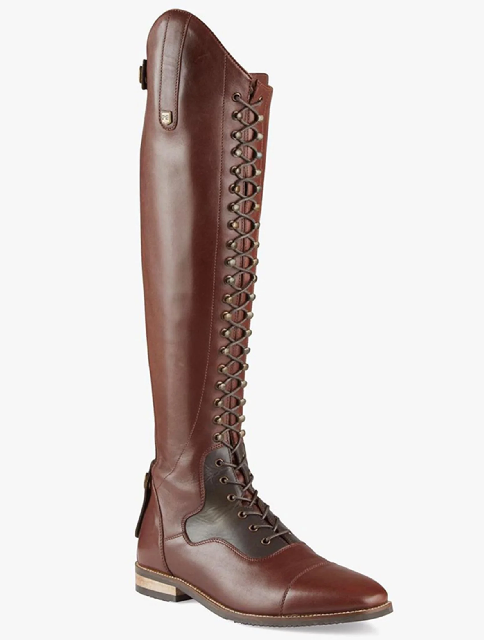 Buty do jazdy konnej w stylu retro PU skórzane sznurowadła dla mężczyzn kobiet długie buty rycerskie na świeżym powietrzu dla początkujących