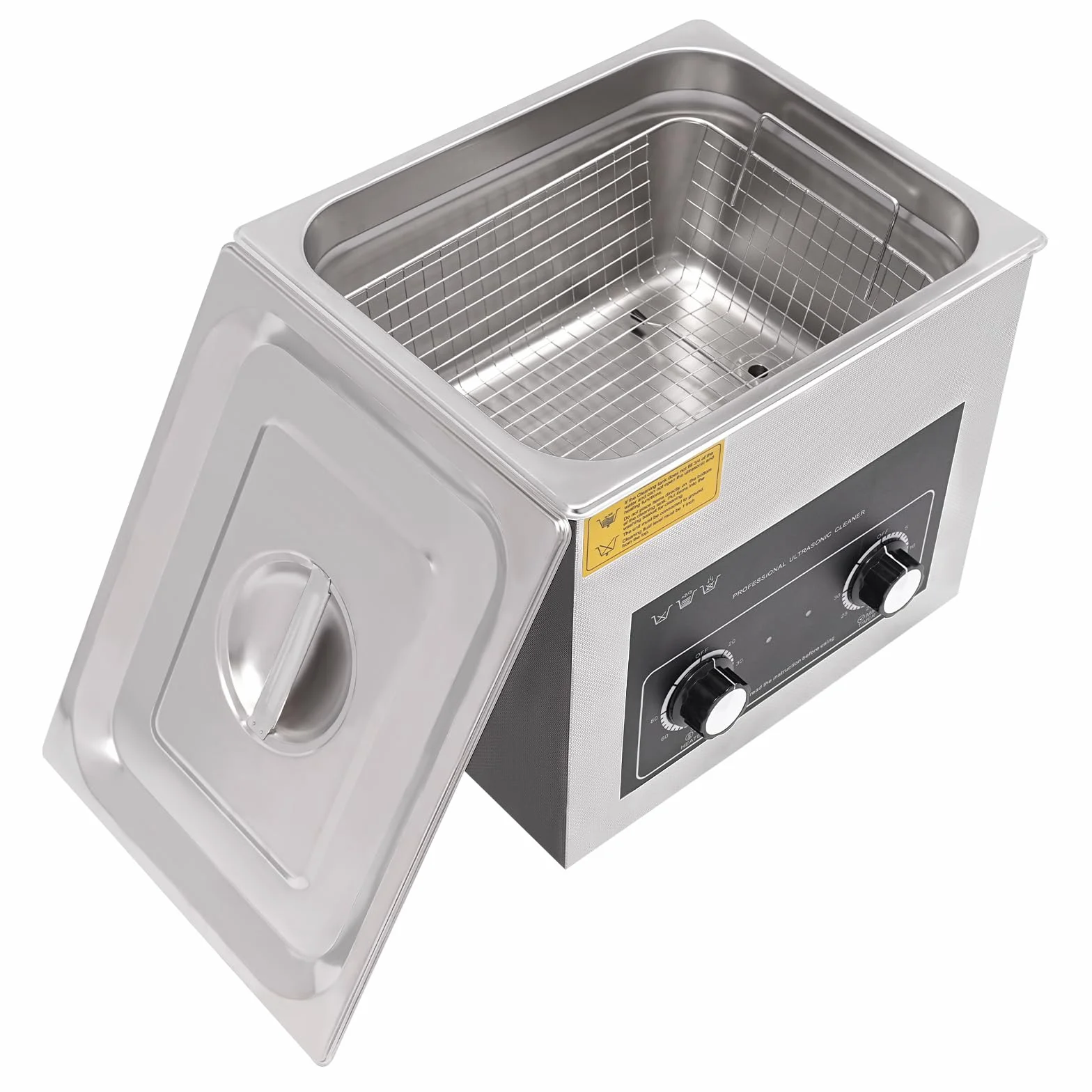 Ultrasonic Cleaner, maszyna do czyszczenia biżuterii, podgrzewana przemysłowo z timerem, duża pojemność, cyfrowa stal nierdzewna, 10 l 240 W, 40 kHz, do materiałów biurowych na narzędzia szklane