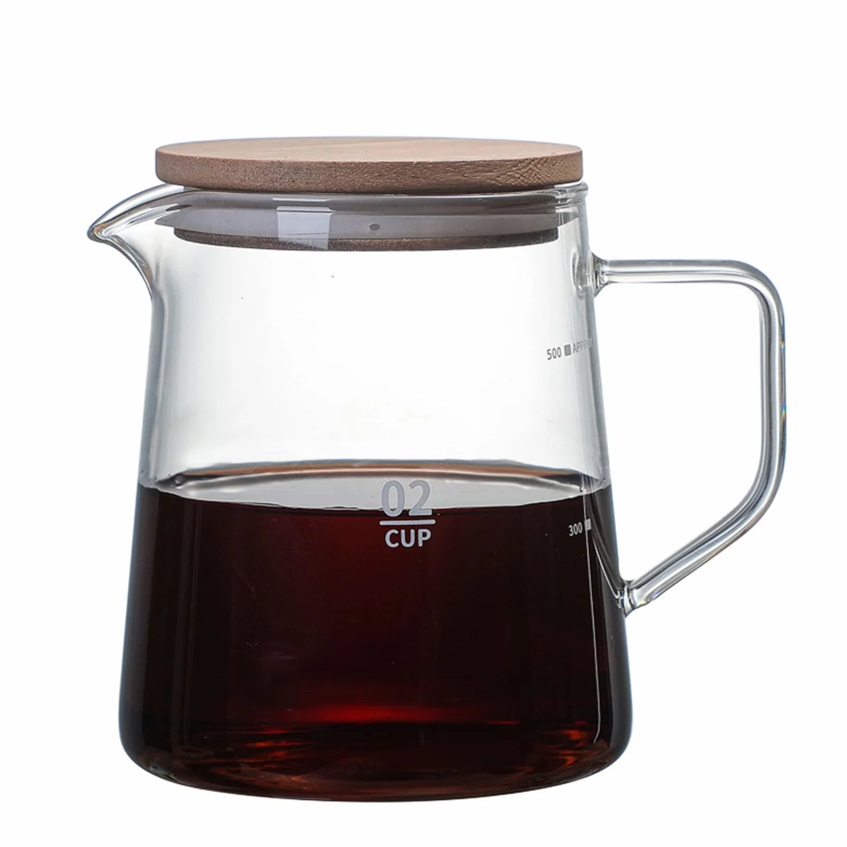 Earnmore Szklany serwer do kawy z pokrywką izolowana karafka 500 ml