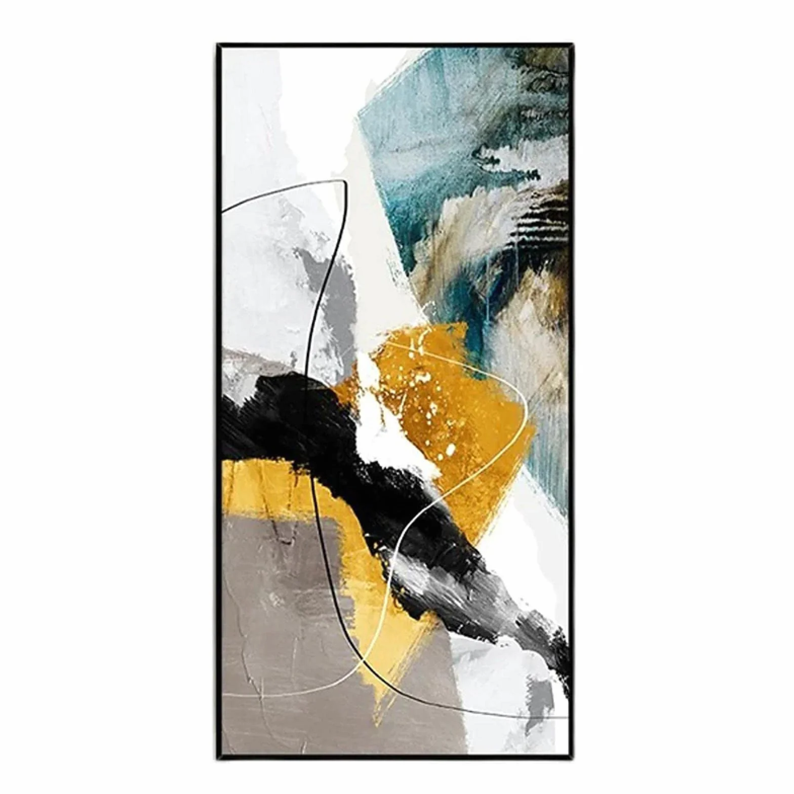 Obraz na płótnie Sztuka ścienna abstrakcyjny nowoczesny 80 x 160 cm bez ramy