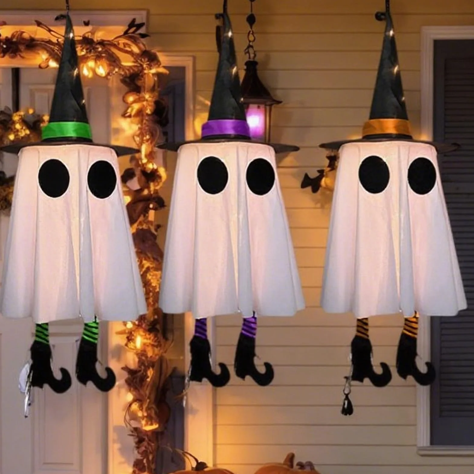 Halloween Decorations 3 Piece LED Haunted Figures Ghost Set Outdoor Garden