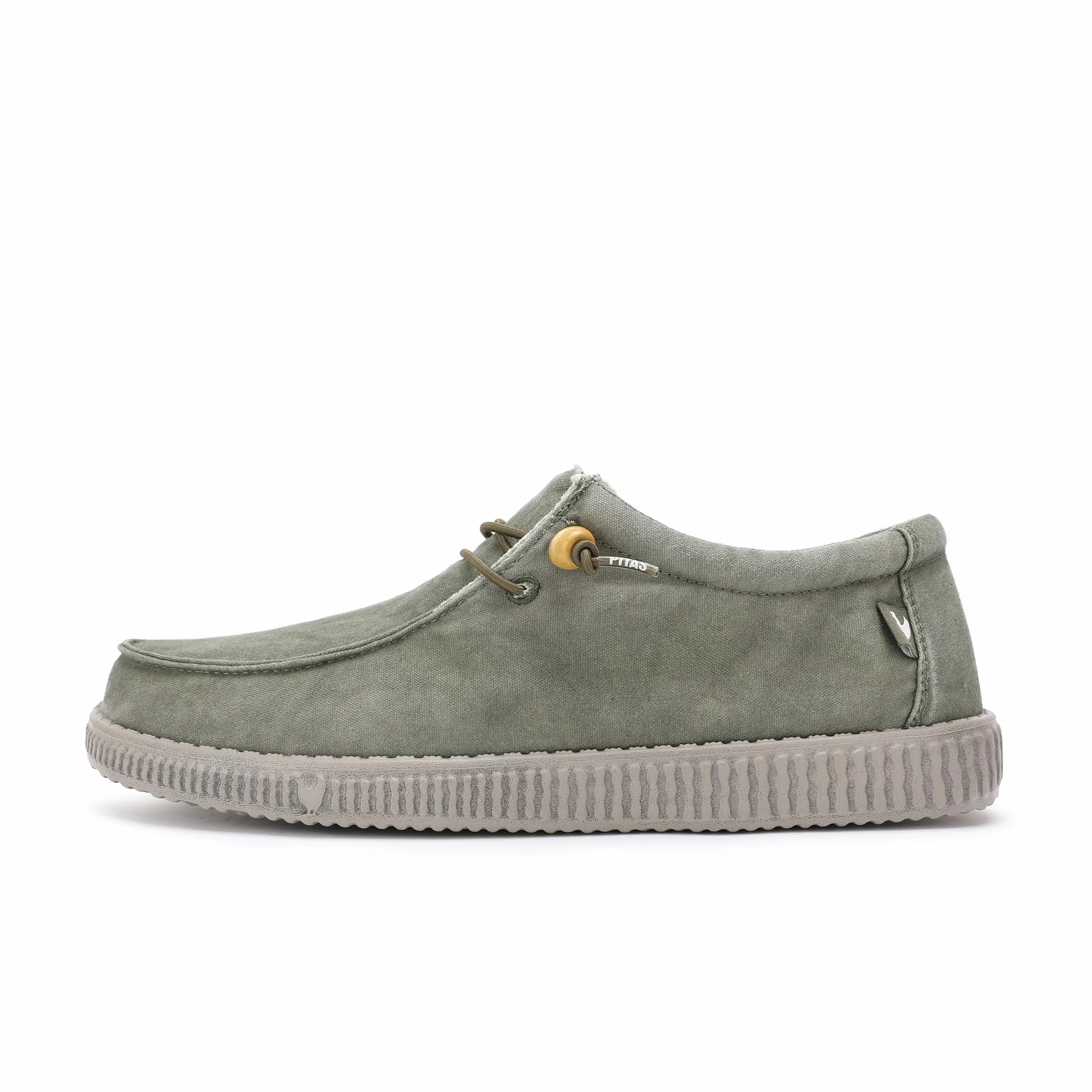 WALK IN PITAS | WP150 WALLABI Washed | Mokasyny męskie | Casual buty do łodzi | Letnie kapcie | Męskie buty na co dzień | Męskie buty Pitas, Khaki, 42 EU