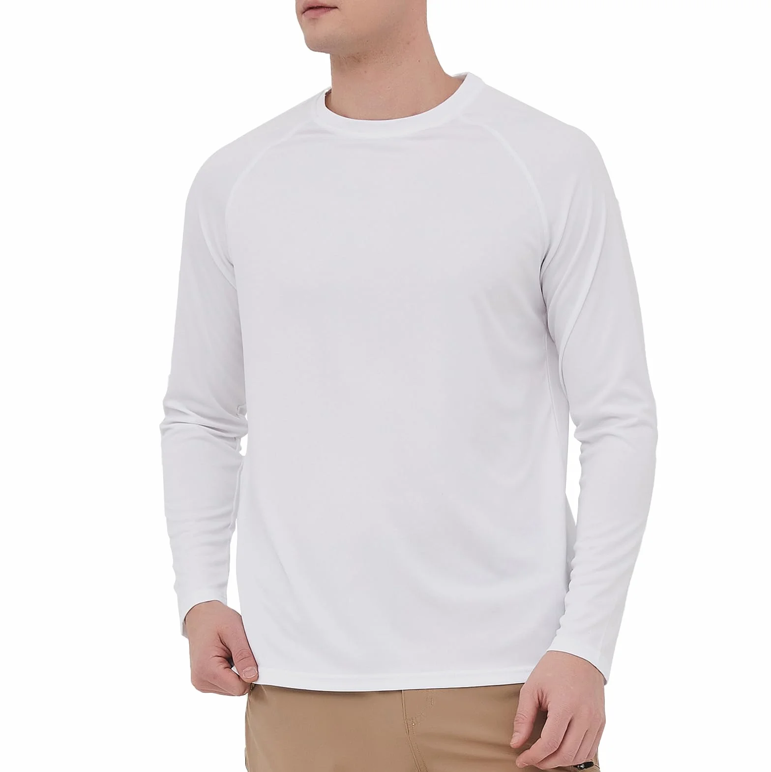 HYCOPROT Męskie koszule Rash Guard UPF 60+ ochrona przed słońcem UV koszulki z długim rękawem szybkoschnące surfowanie topy pływackie lekka oddychająca koszula turystyczna topy do sportów wodnych