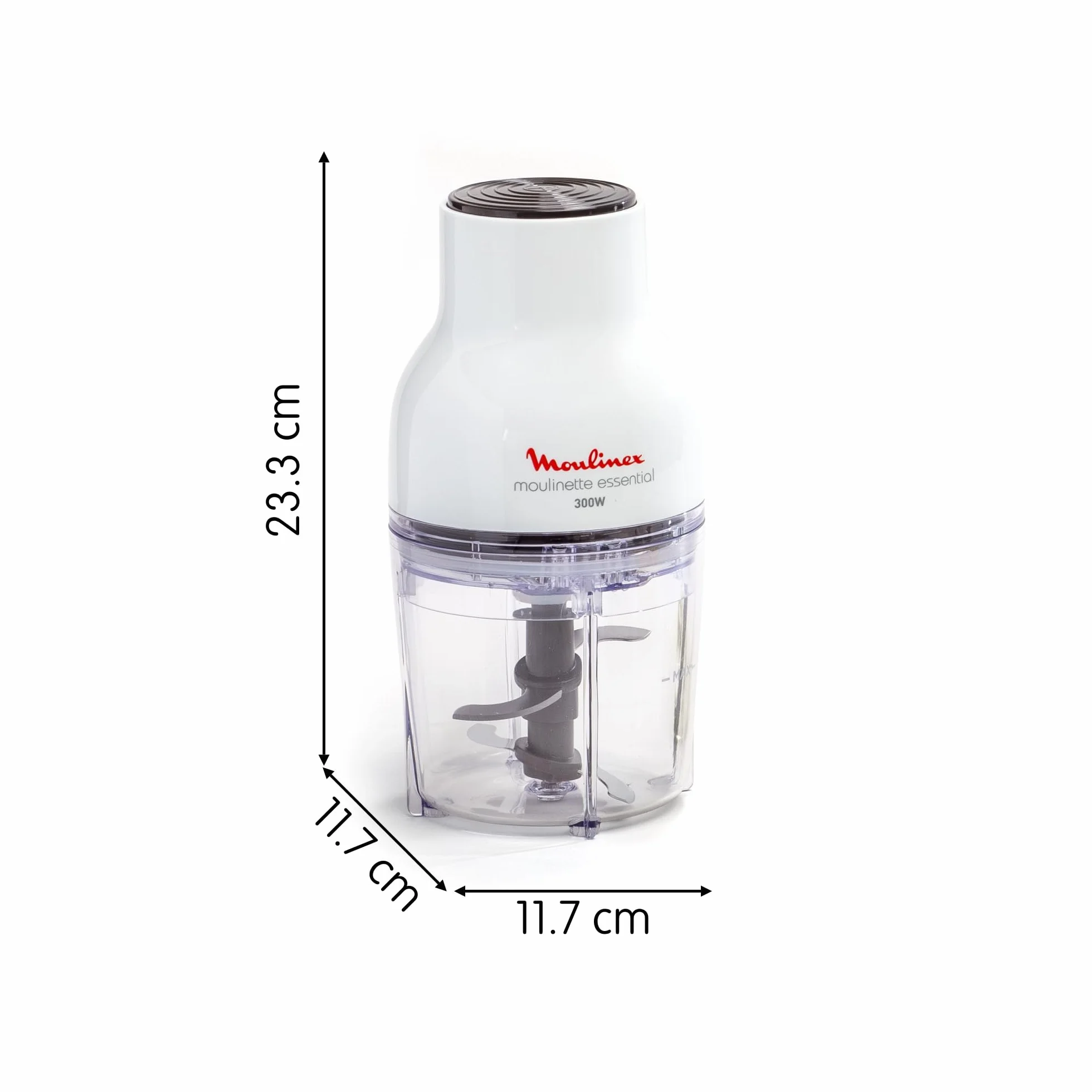 Moulinex Moulinette Essential DJ5201 rozdrabniacz, miksowanie i krojenie, system pokrywek ciśnieniowych 300 W, pojemność 0,4 l