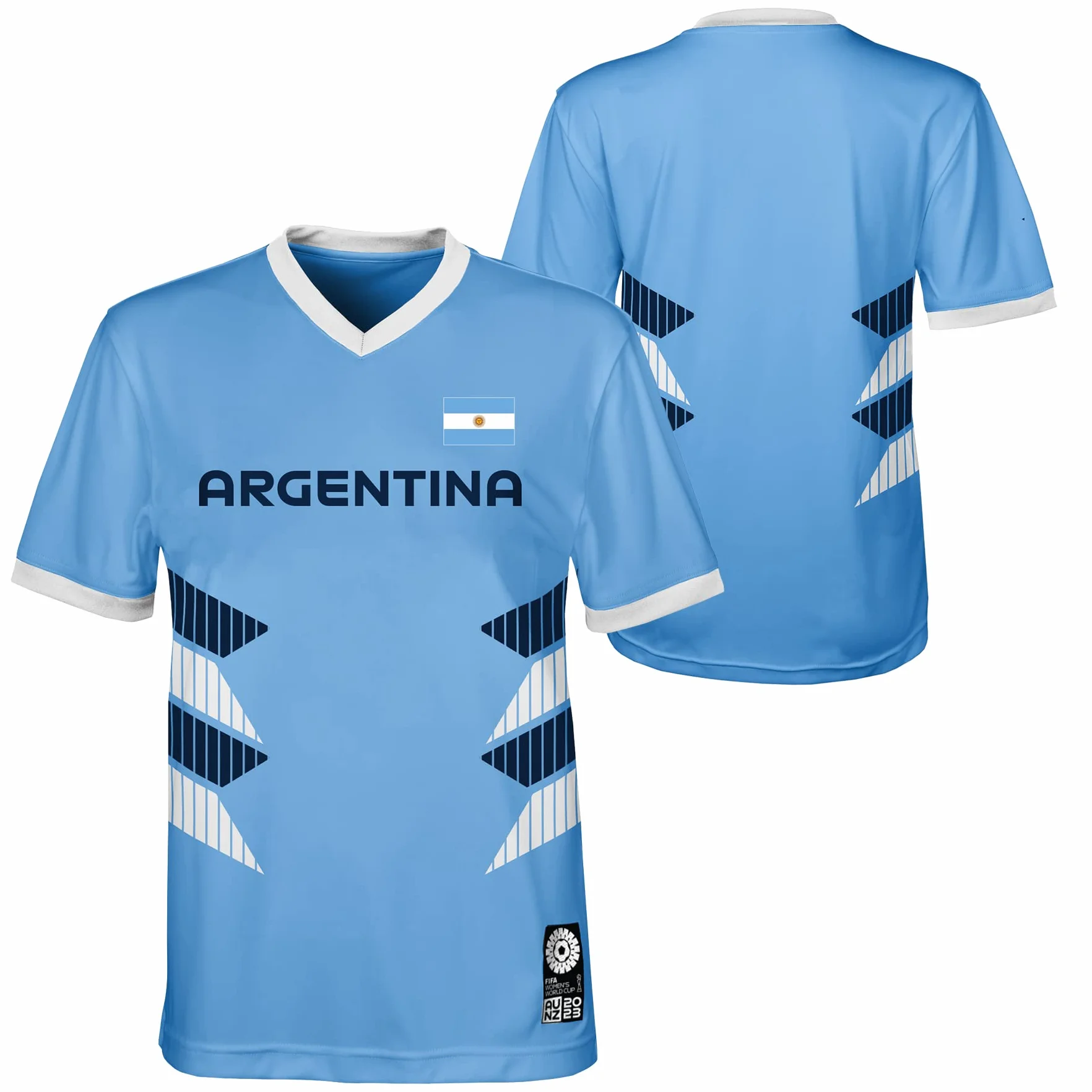 FIFA Oficjalna damska koszulka drużynowa Mistrzostwa Świata w Piłce Nożnej 2023 dla dorosłych, Argentyna T-Shirt (opakowanie 1 szt.)